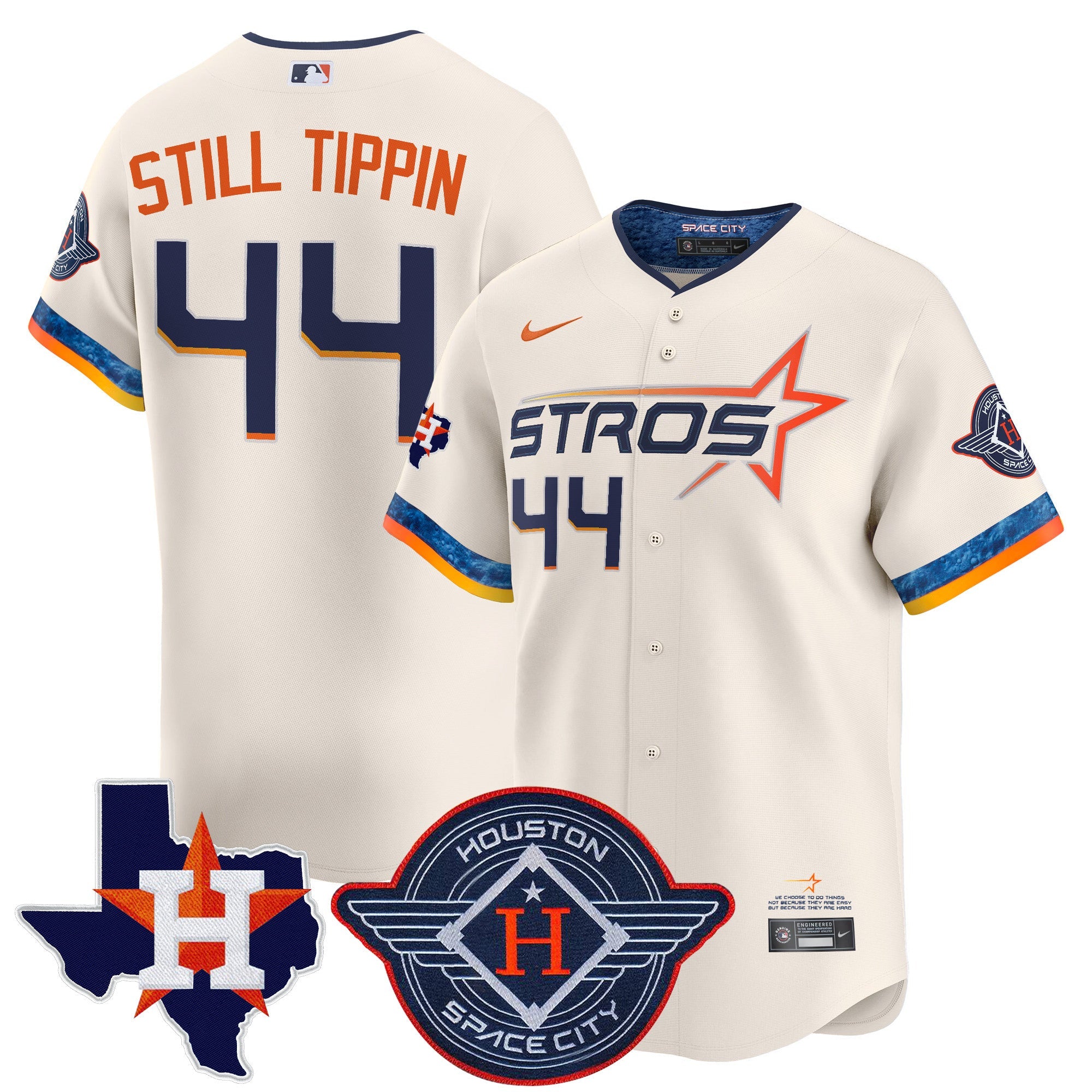 Men’s Houston 2025 City Connect Texas Patch Vapor Premier Limited Jersey