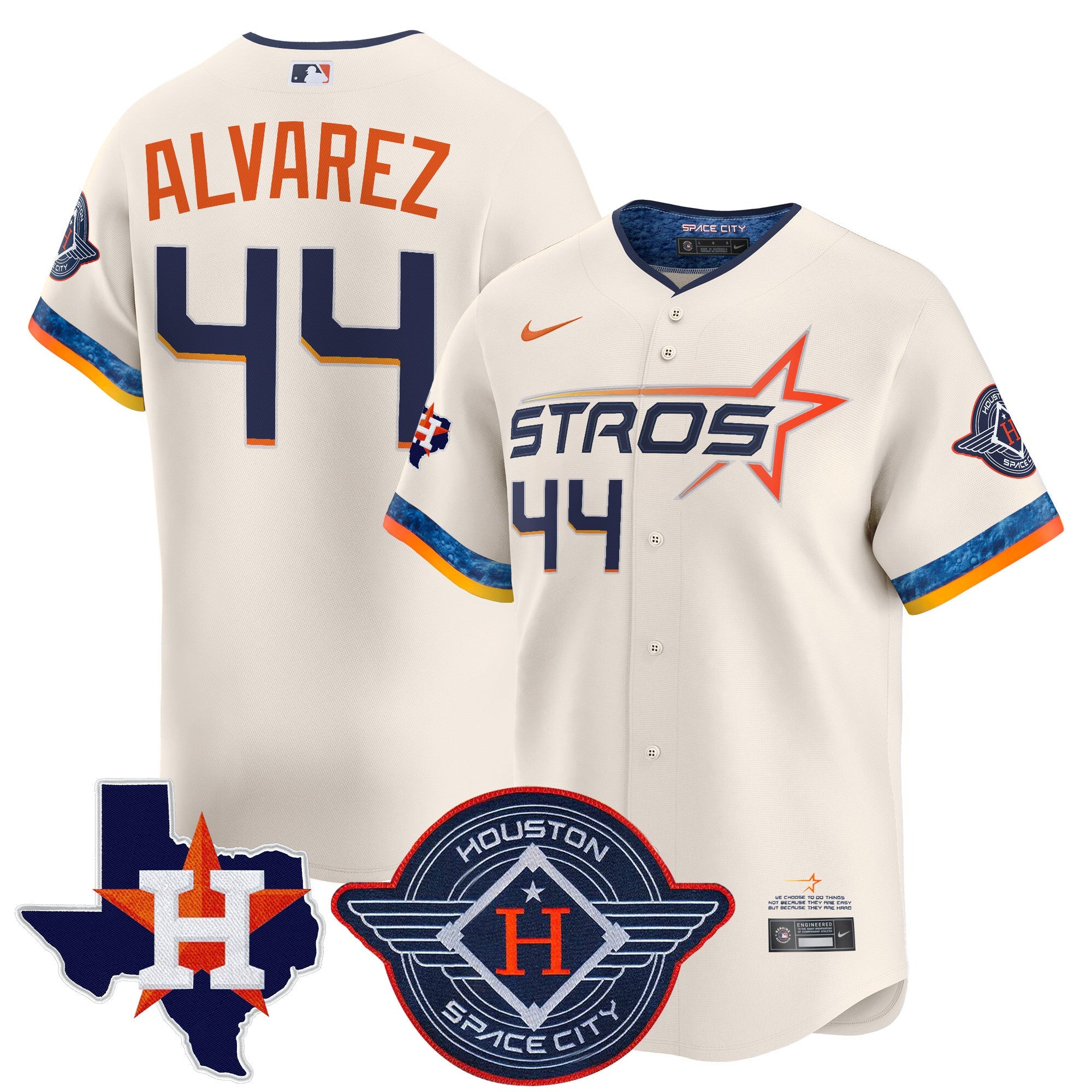 Men’s Houston 2025 City Connect Texas Patch Vapor Premier Limited Jersey