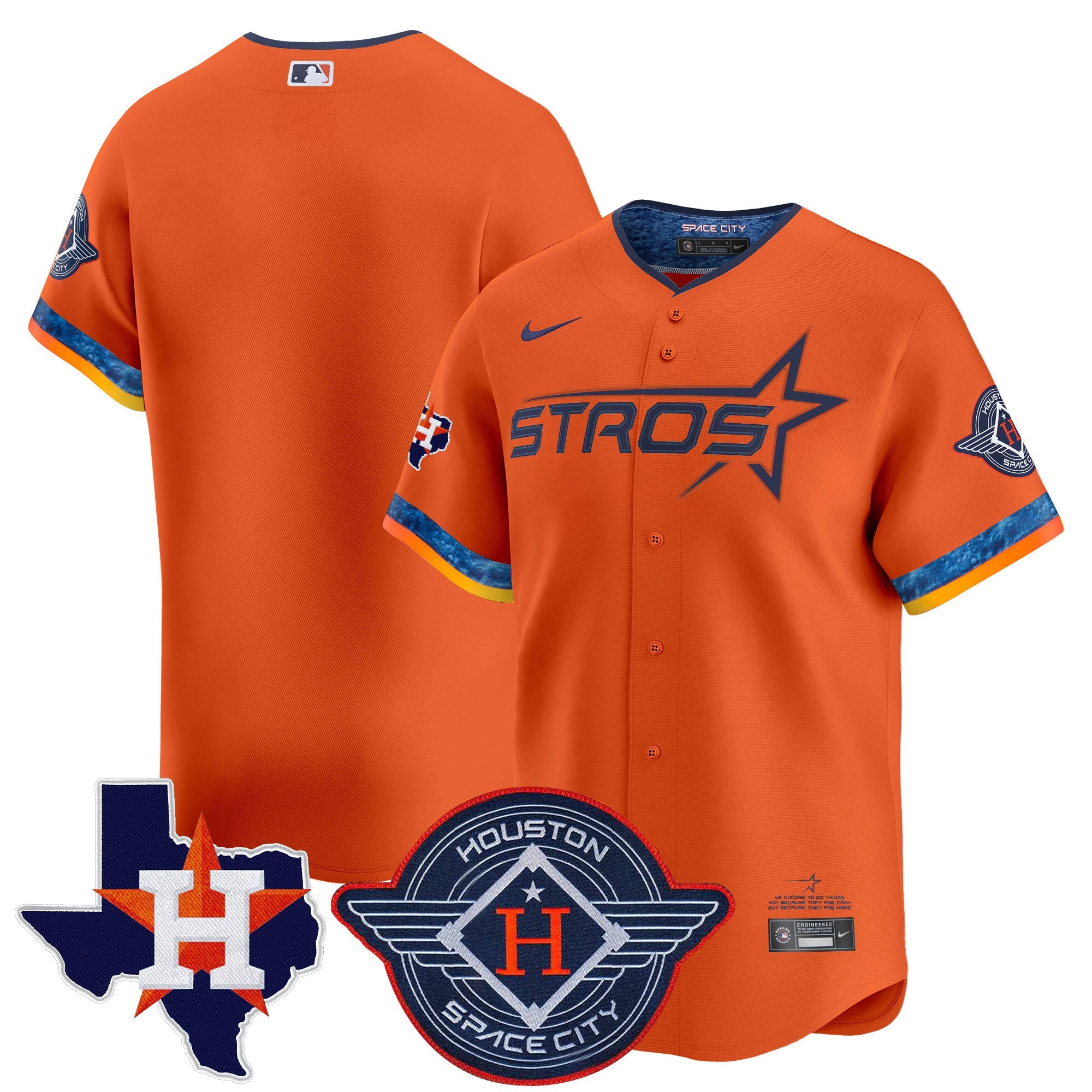 Men’s Houston 2025 City Connect Texas Patch Vapor Premier Limited Jersey
