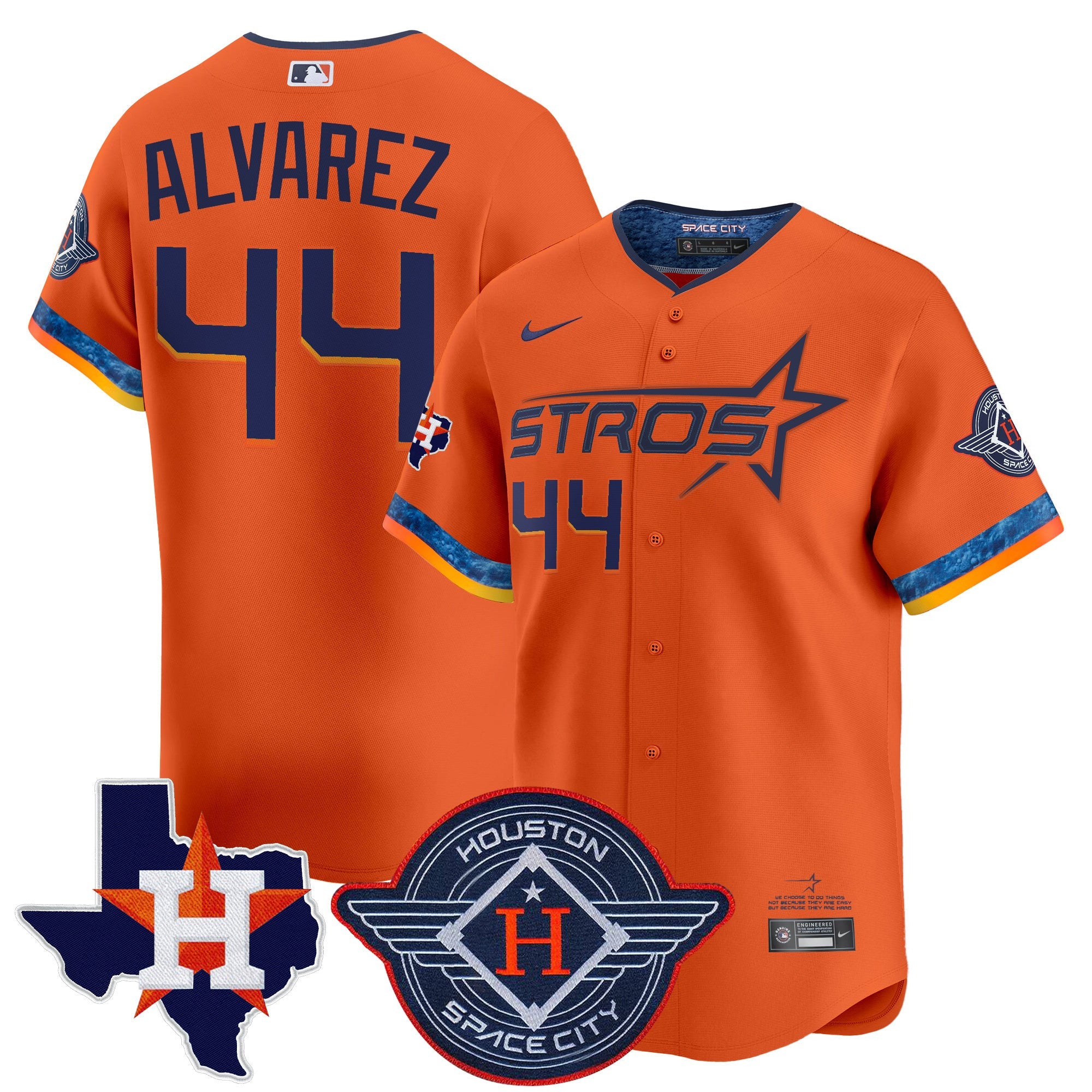 Men’s Houston 2025 City Connect Texas Patch Vapor Premier Limited Jersey