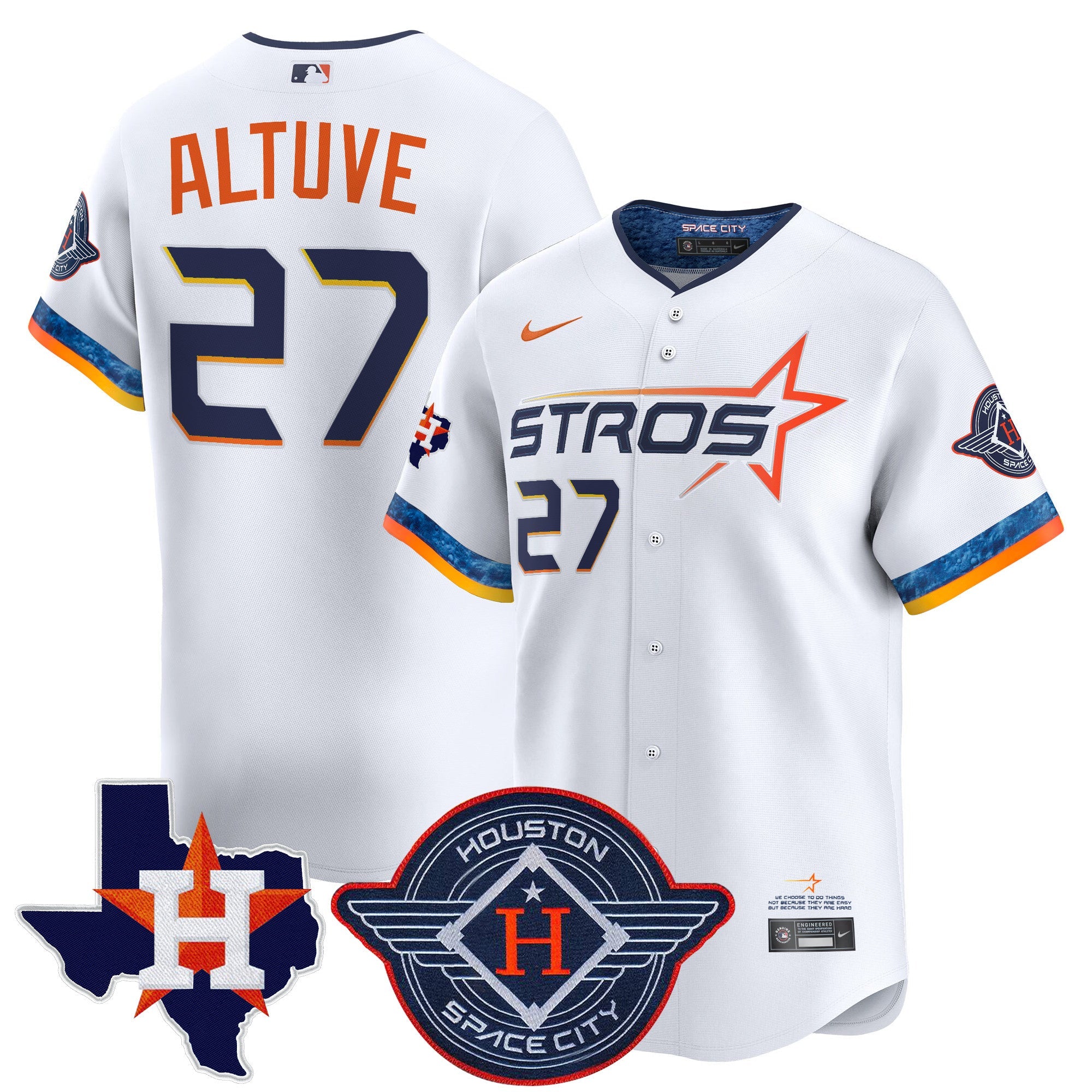 Men’s Houston 2025 City Connect Texas Patch Vapor Premier Limited Jersey