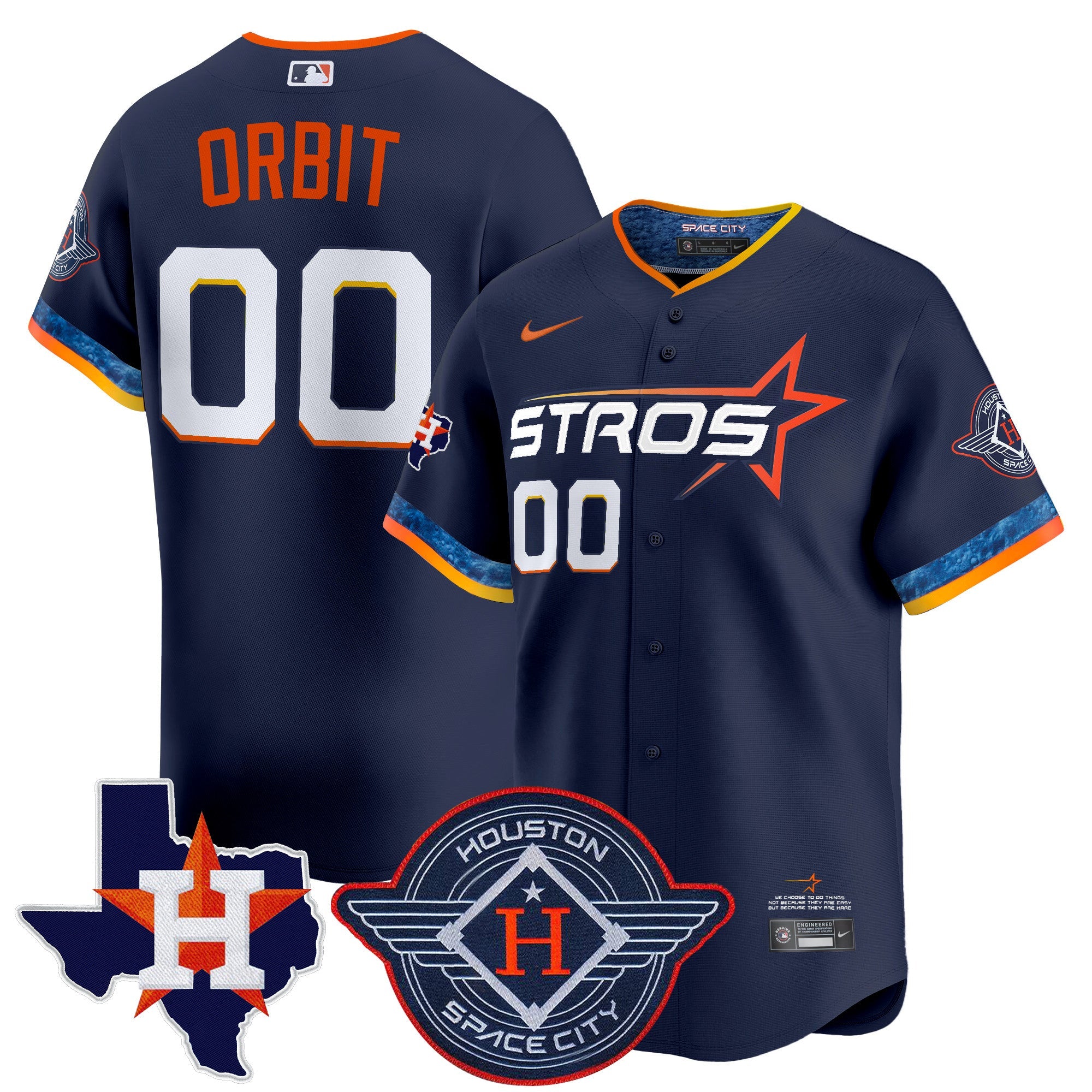 Men’s Houston 2025 City Connect Texas Patch Vapor Premier Limited Jersey