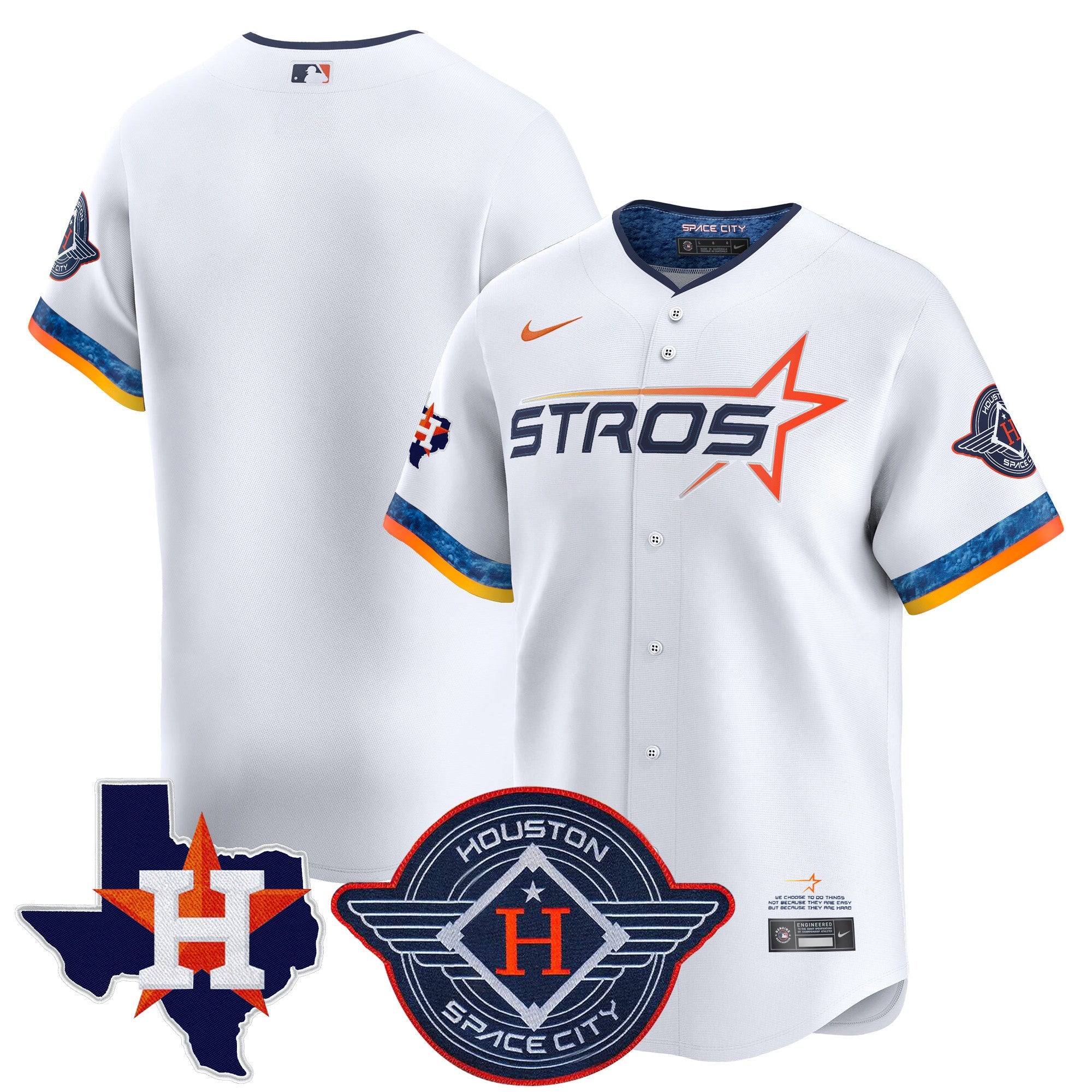 Men’s Houston 2025 City Connect Texas Patch Vapor Premier Limited Jersey
