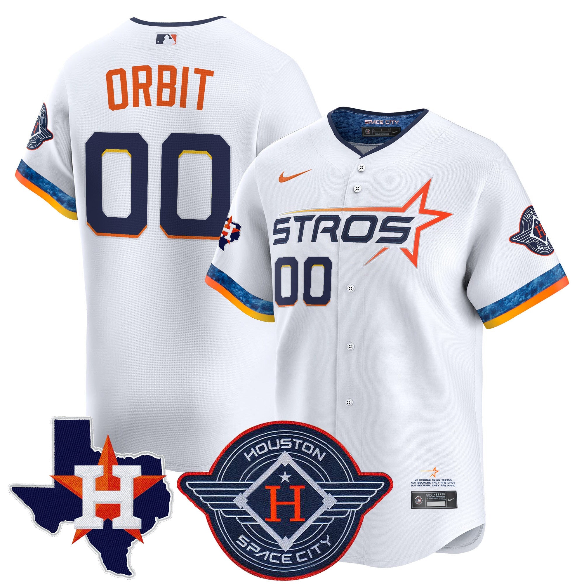 Men’s Houston 2025 City Connect Texas Patch Vapor Premier Limited Jersey