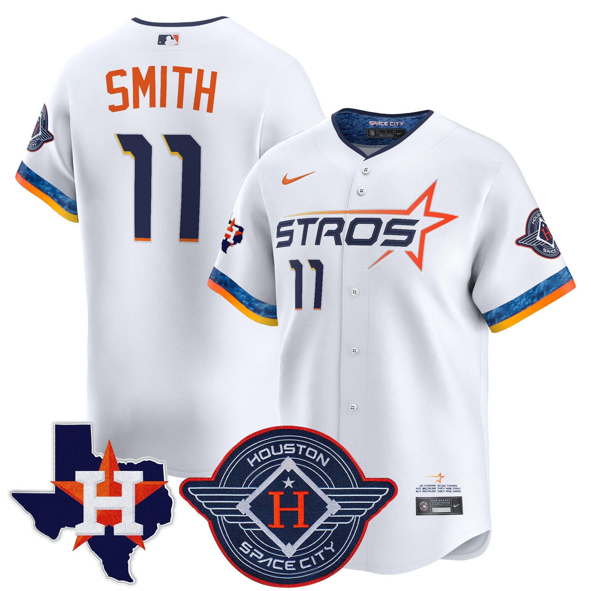 Men’s Houston 2025 City Connect Texas Patch Vapor Premier Limited Jersey