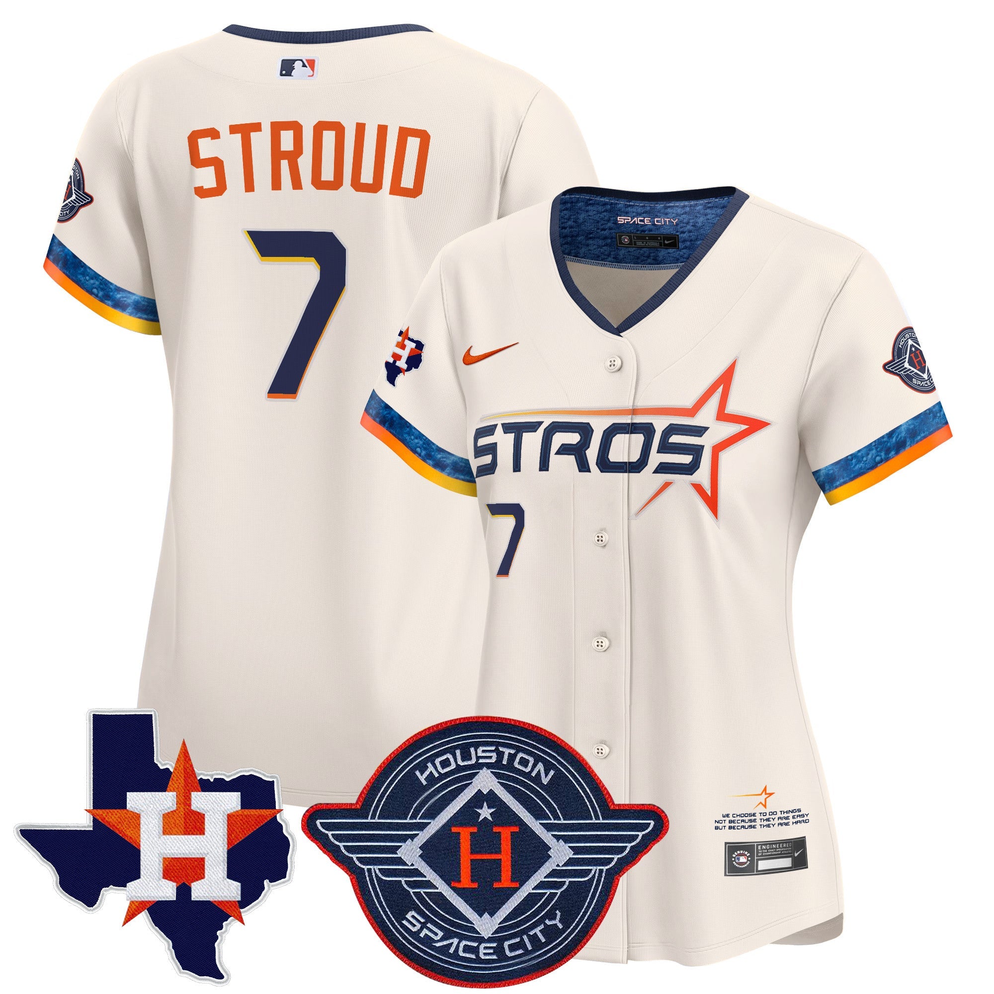Women’s Houston 2025 City Connect Texas Patch Vapor Premier Limited Jersey