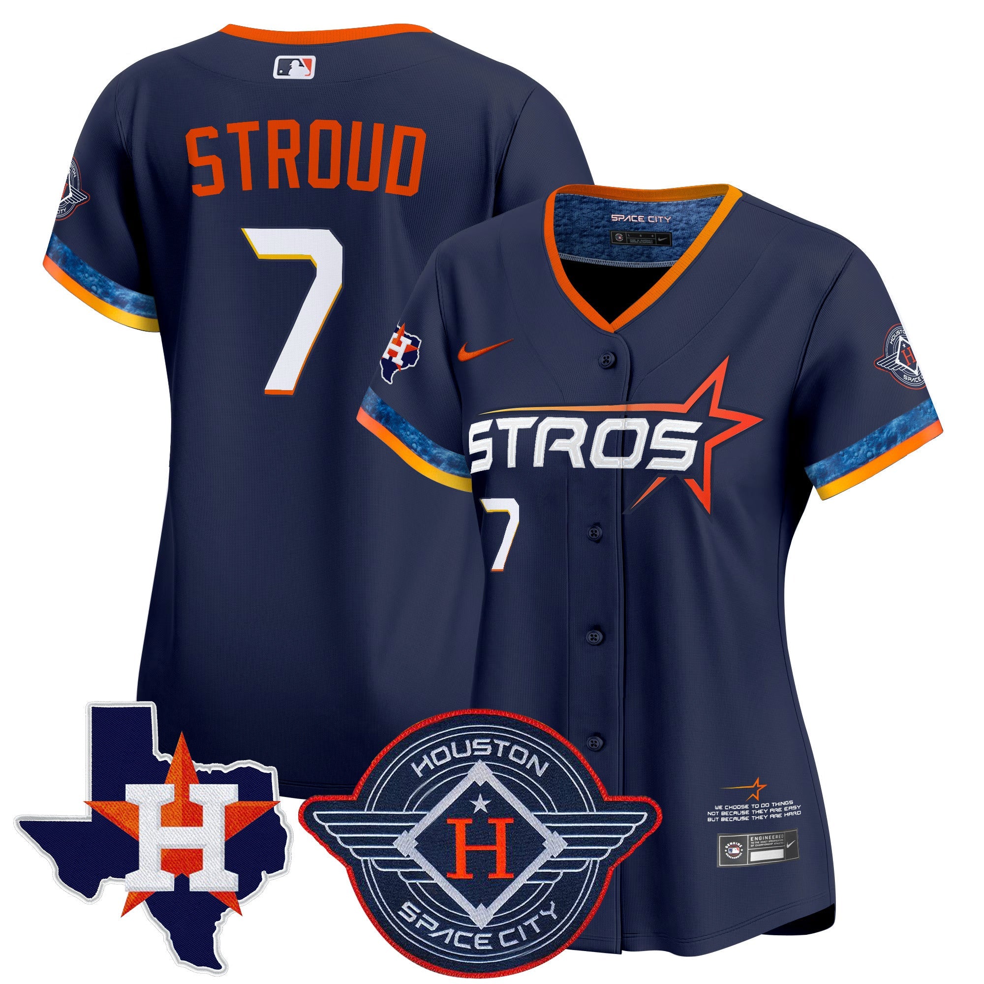 Women’s Houston 2025 City Connect Texas Patch Vapor Premier Limited Jersey