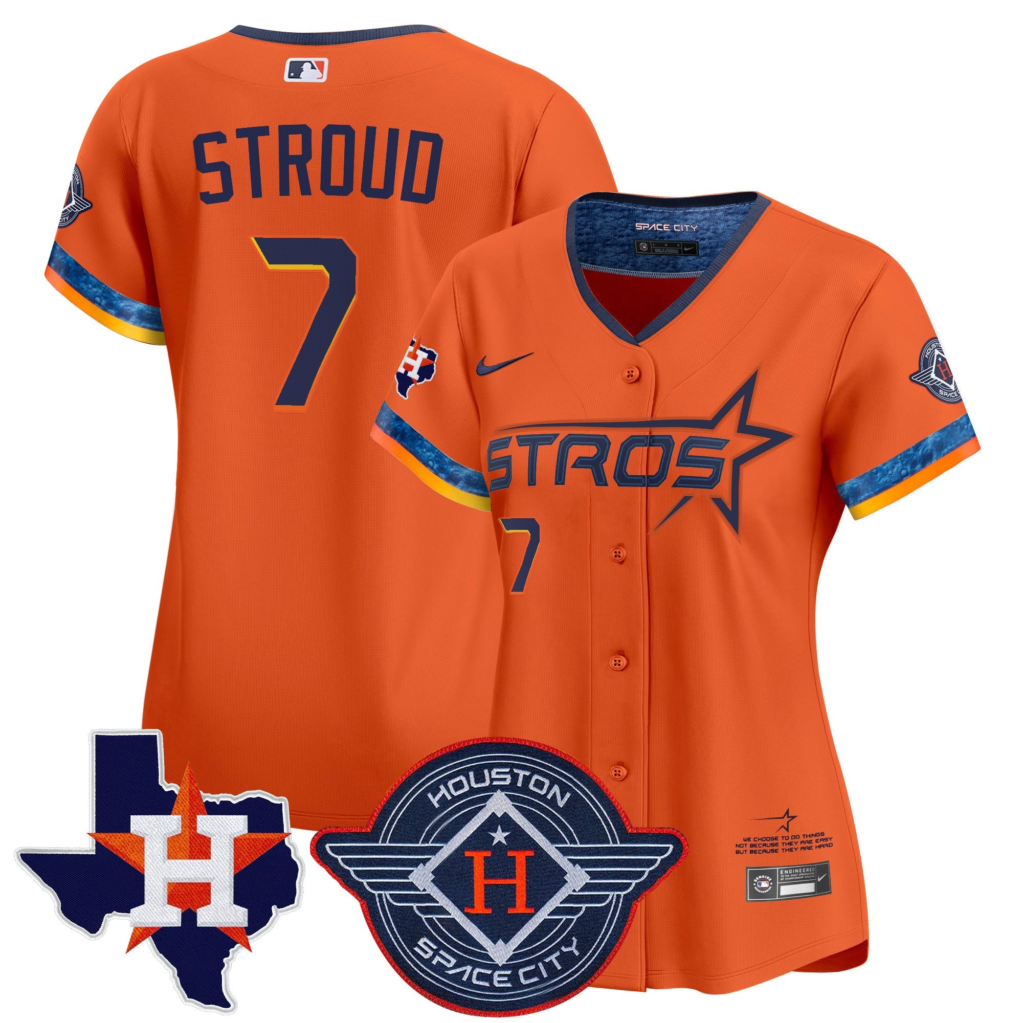 Women’s Houston 2025 City Connect Texas Patch Vapor Premier Limited Jersey