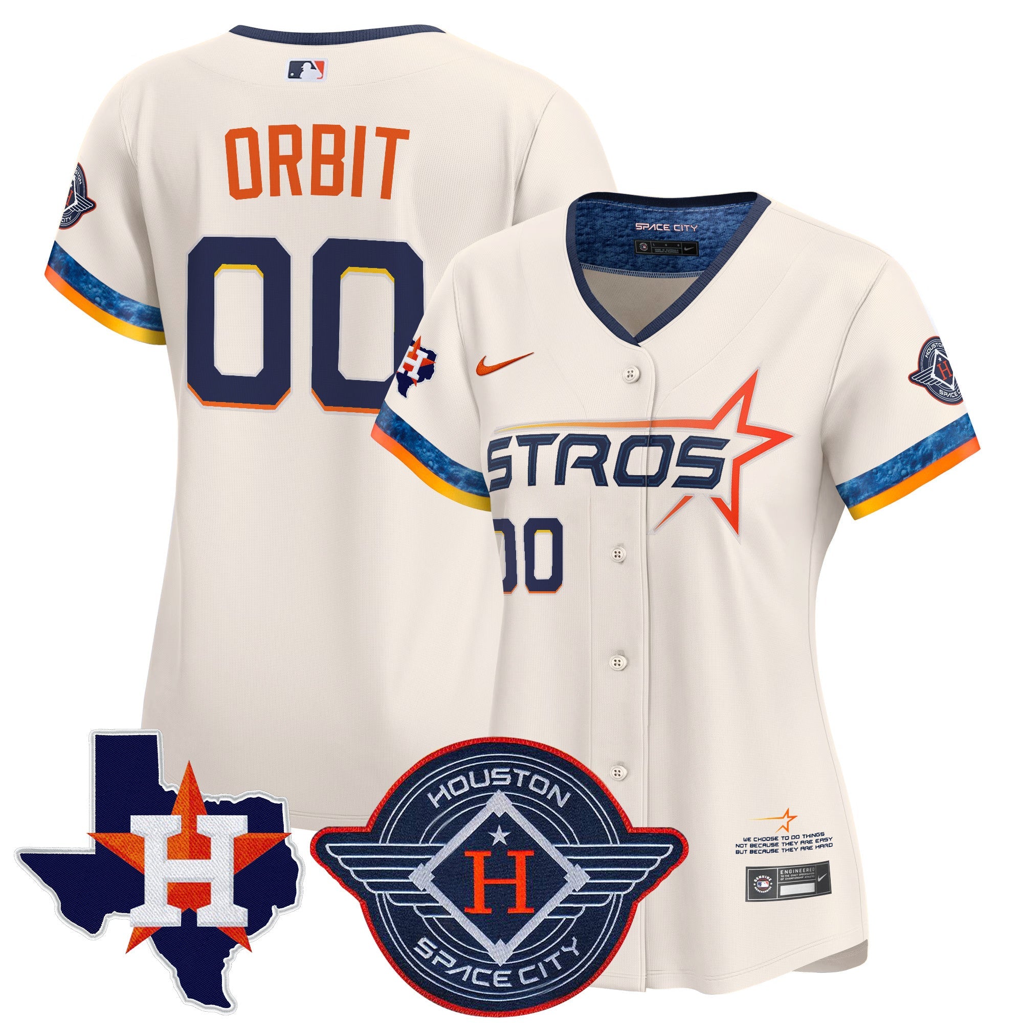 Women’s Houston 2025 City Connect Texas Patch Vapor Premier Limited Jersey