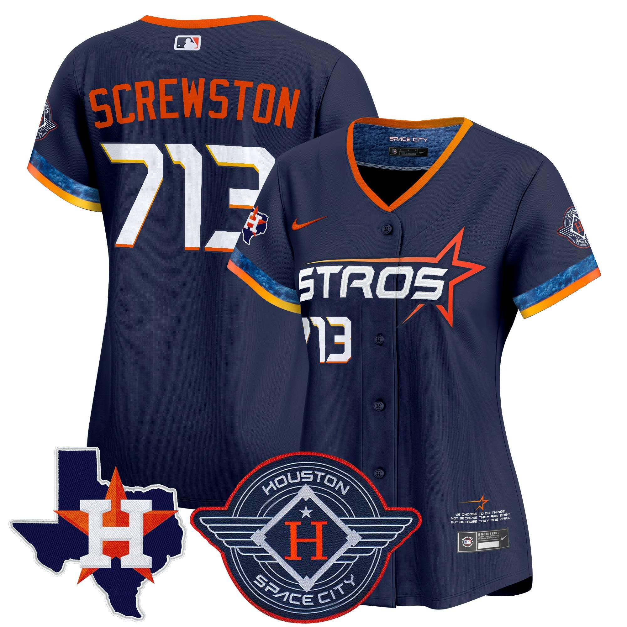 Women’s Houston 2025 City Connect Texas Patch Vapor Premier Limited Jersey