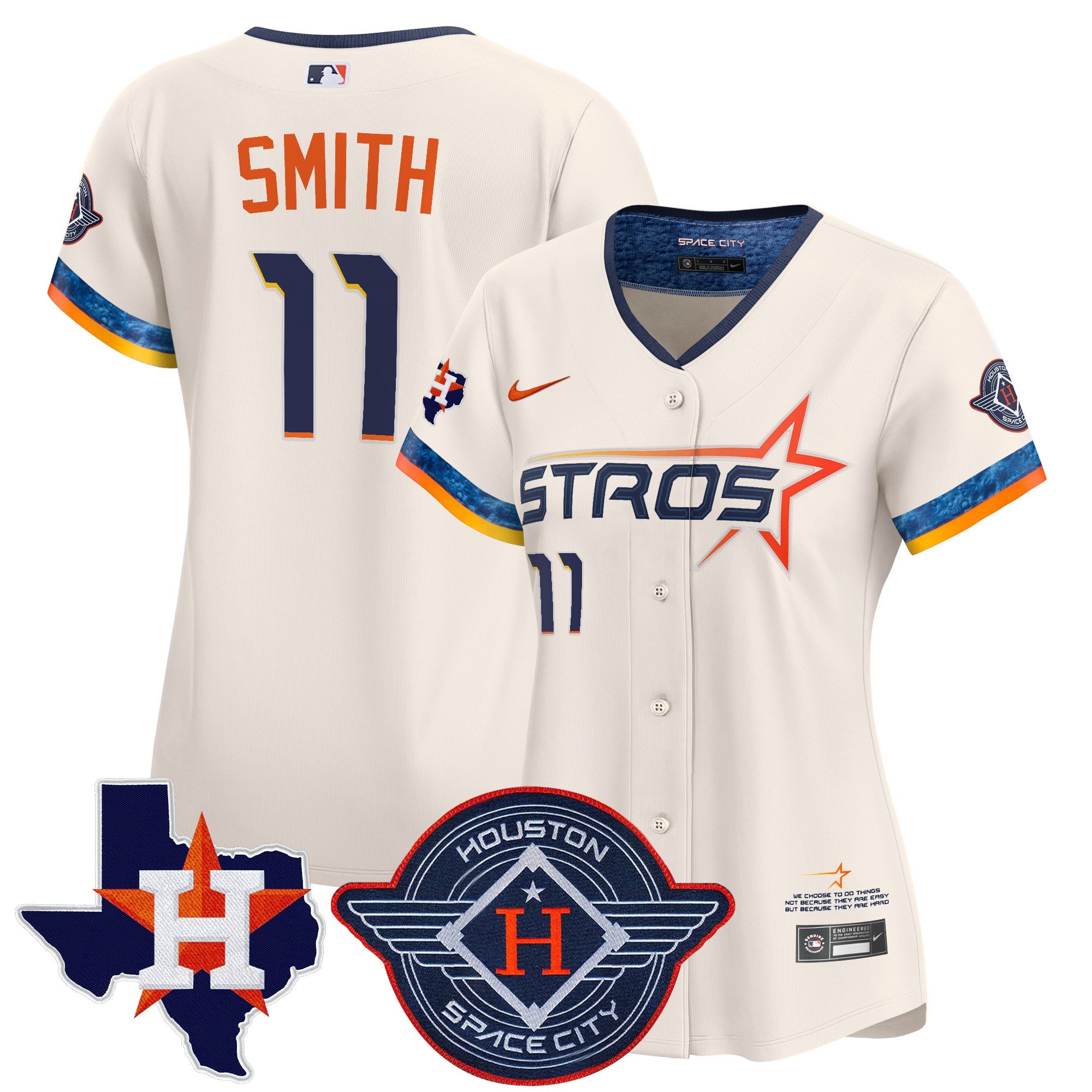 Women’s Houston 2025 City Connect Texas Patch Vapor Premier Limited Jersey