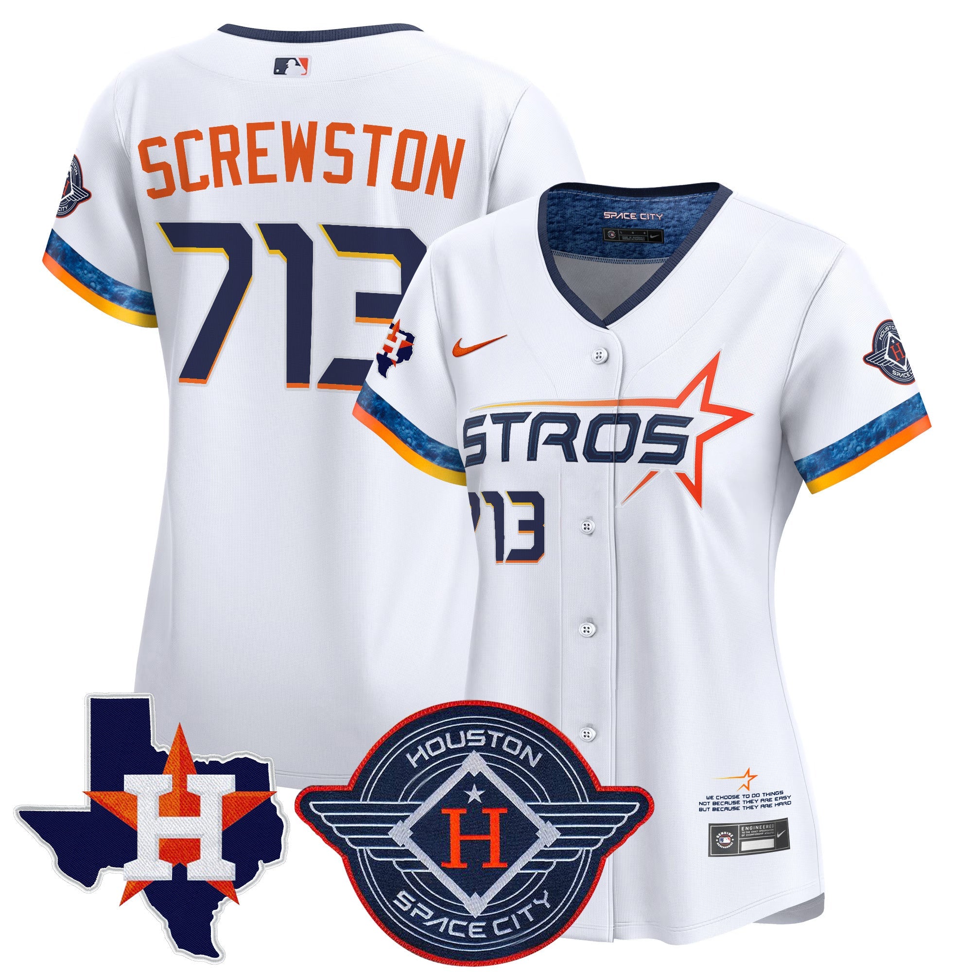 Women’s Houston 2025 City Connect Texas Patch Vapor Premier Limited Jersey