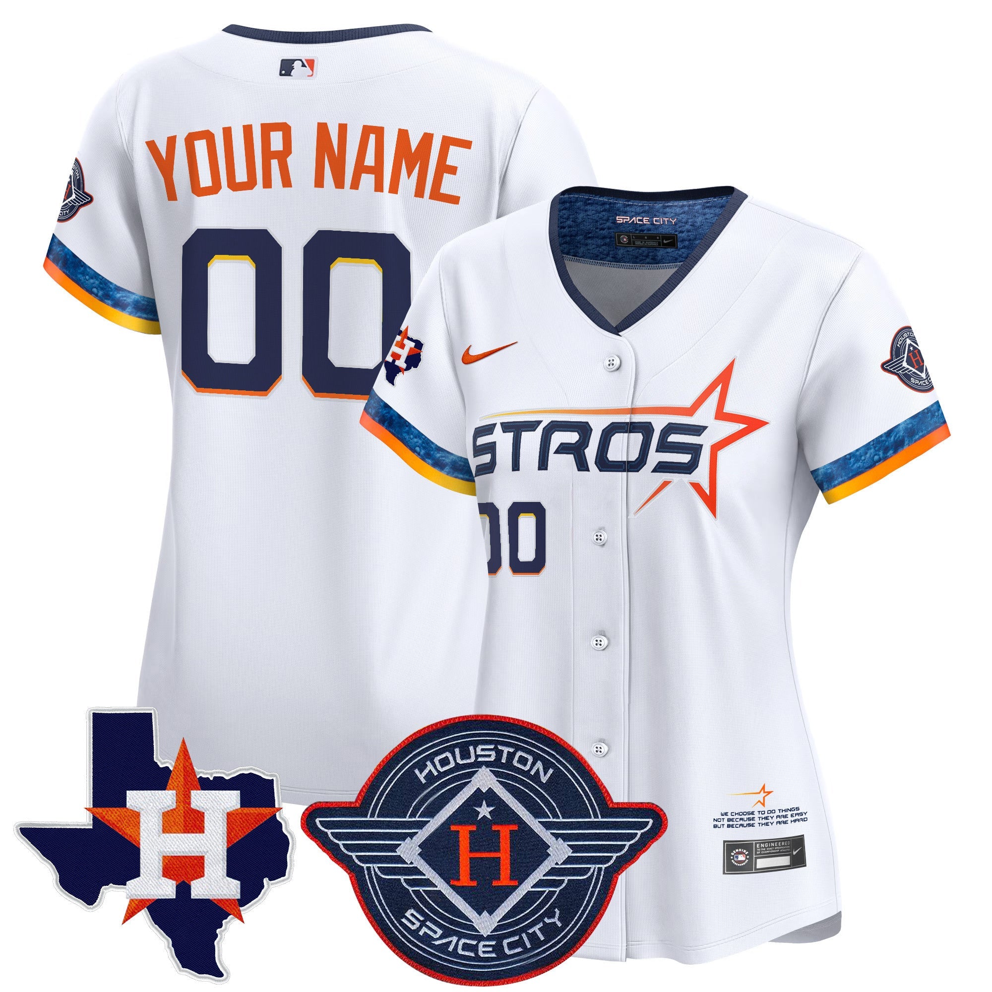 Houston 2025 City Connect Texas Patch Vapor Premier Limited Custom Jersey