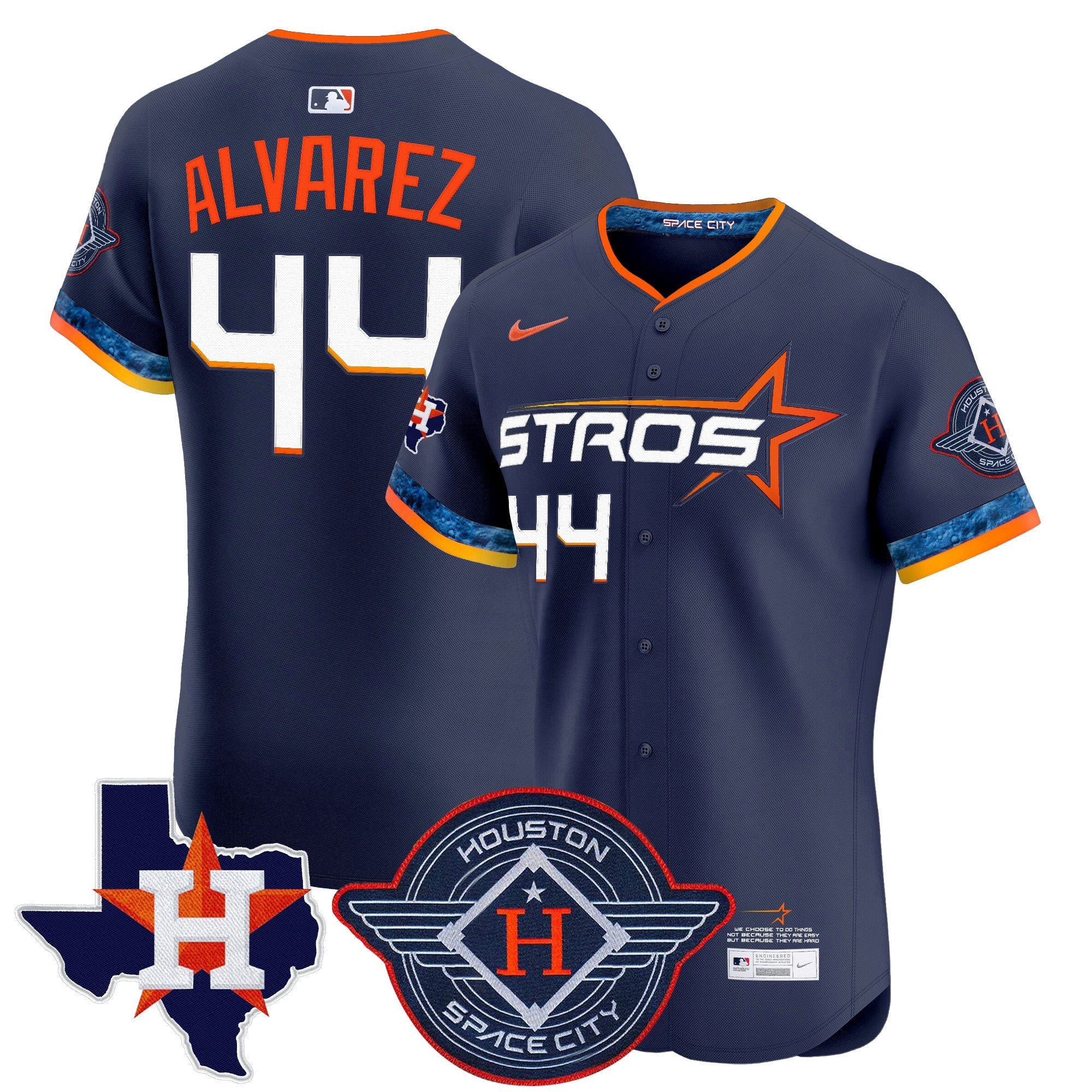 Men’s Houston 2025 City Connect Texas Patch Vapor Premier Elite Jersey