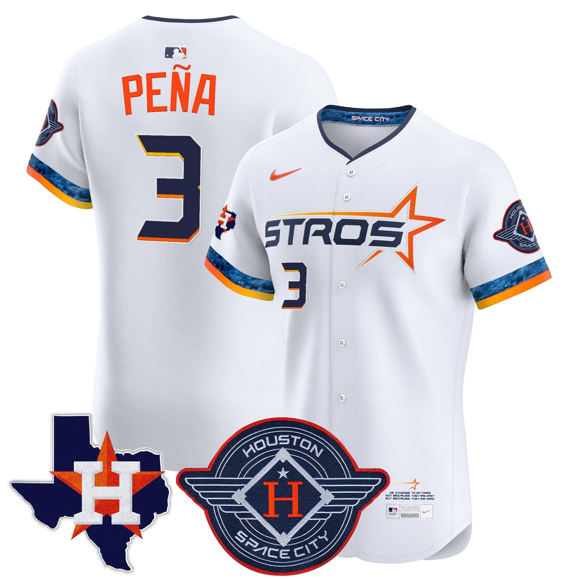 Men’s Houston 2025 City Connect Texas Patch Vapor Premier Elite Jersey