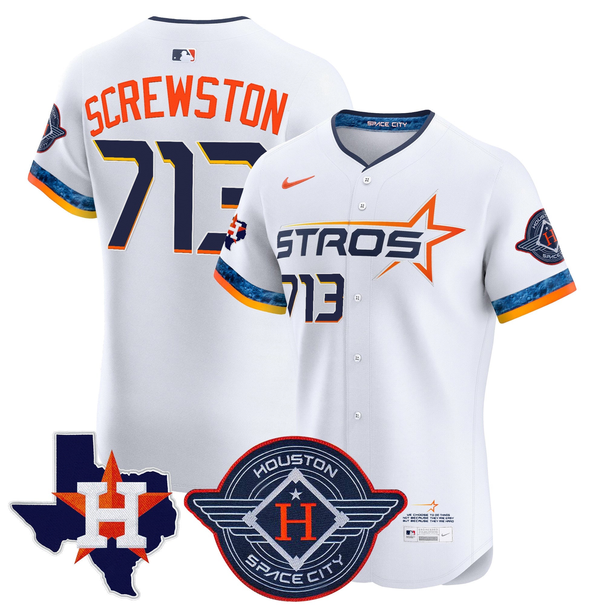 Men’s Houston 2025 City Connect Texas Patch Vapor Premier Elite Jersey