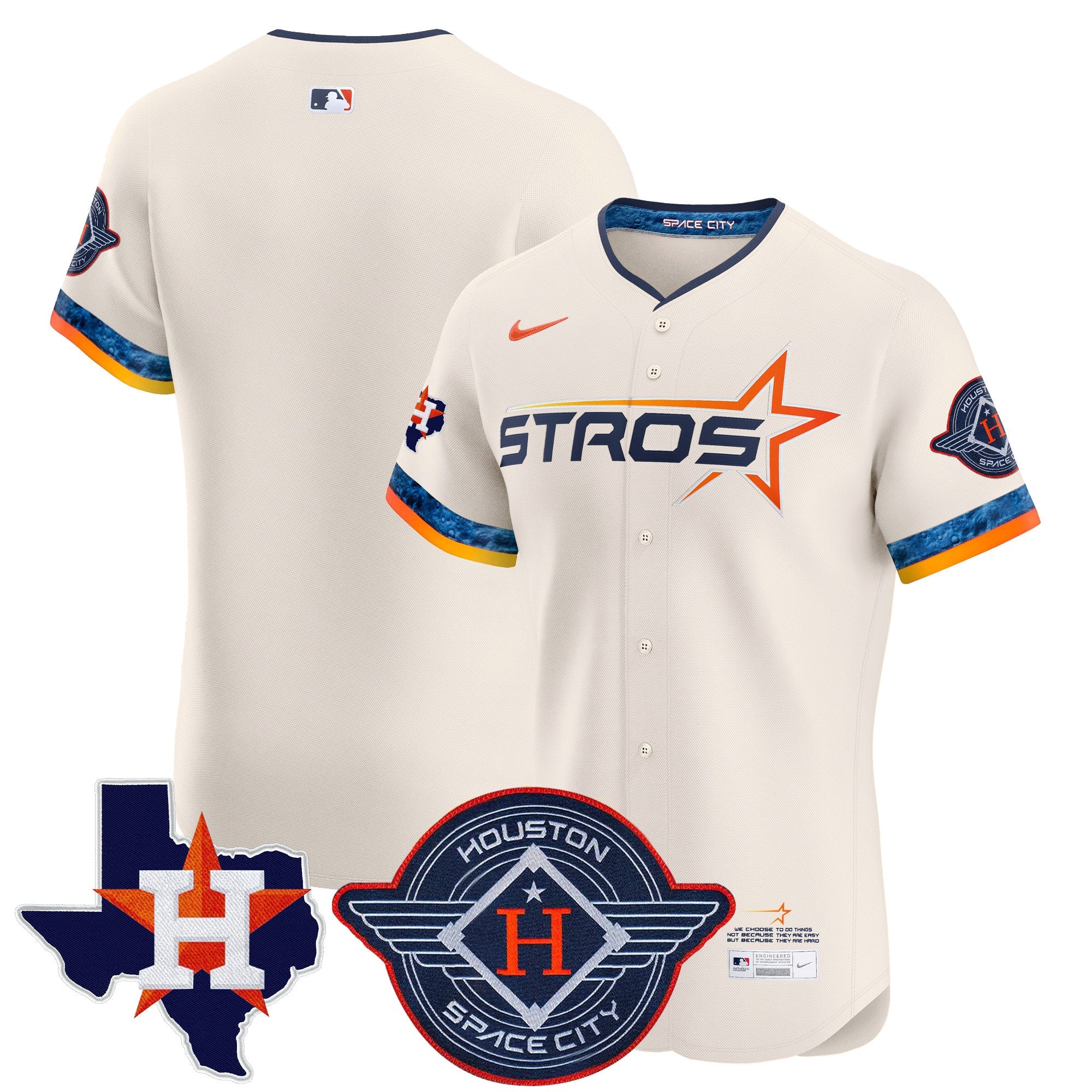 Men’s Houston 2025 City Connect Texas Patch Vapor Premier Elite Jersey