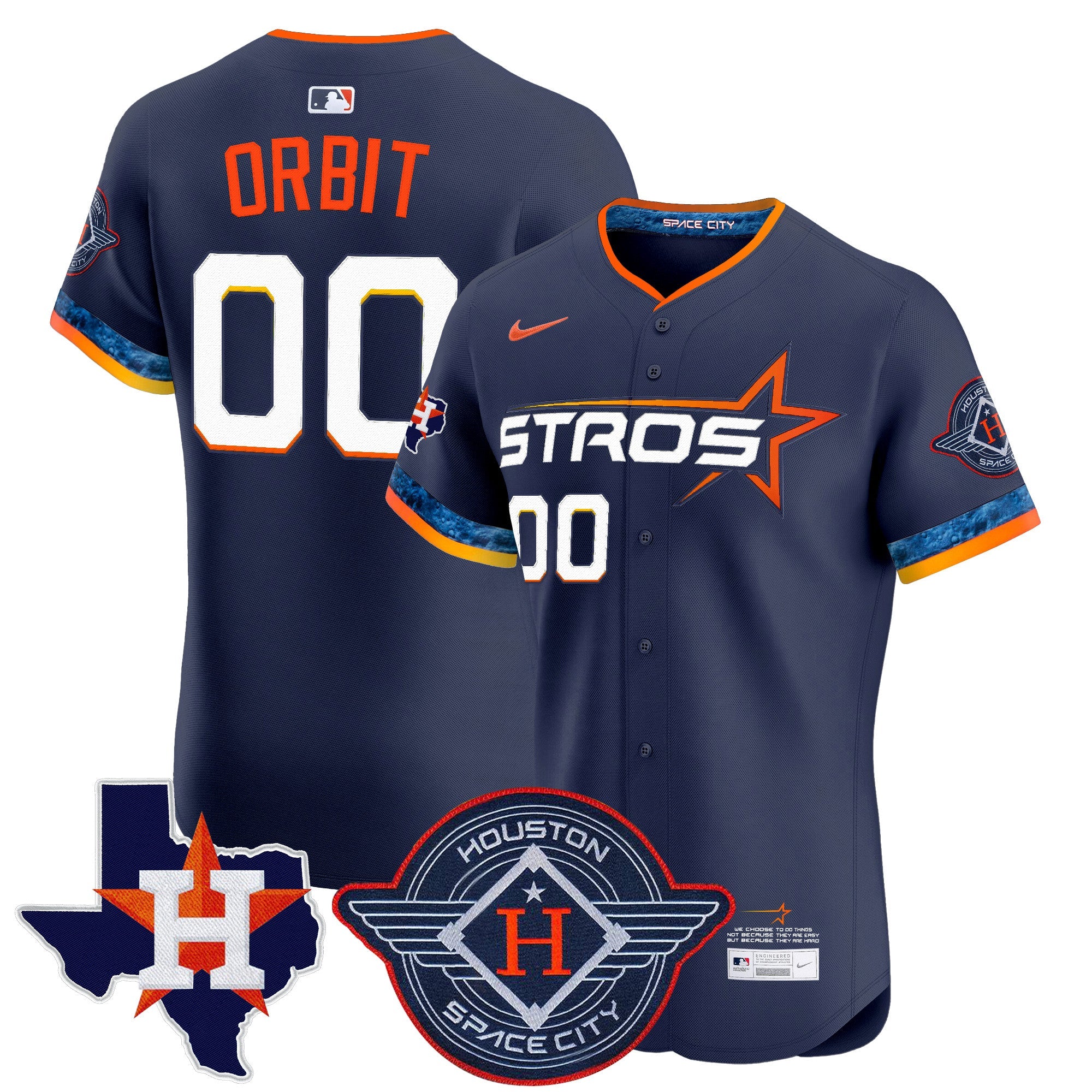 Men’s Houston 2025 City Connect Texas Patch Vapor Premier Elite Jersey