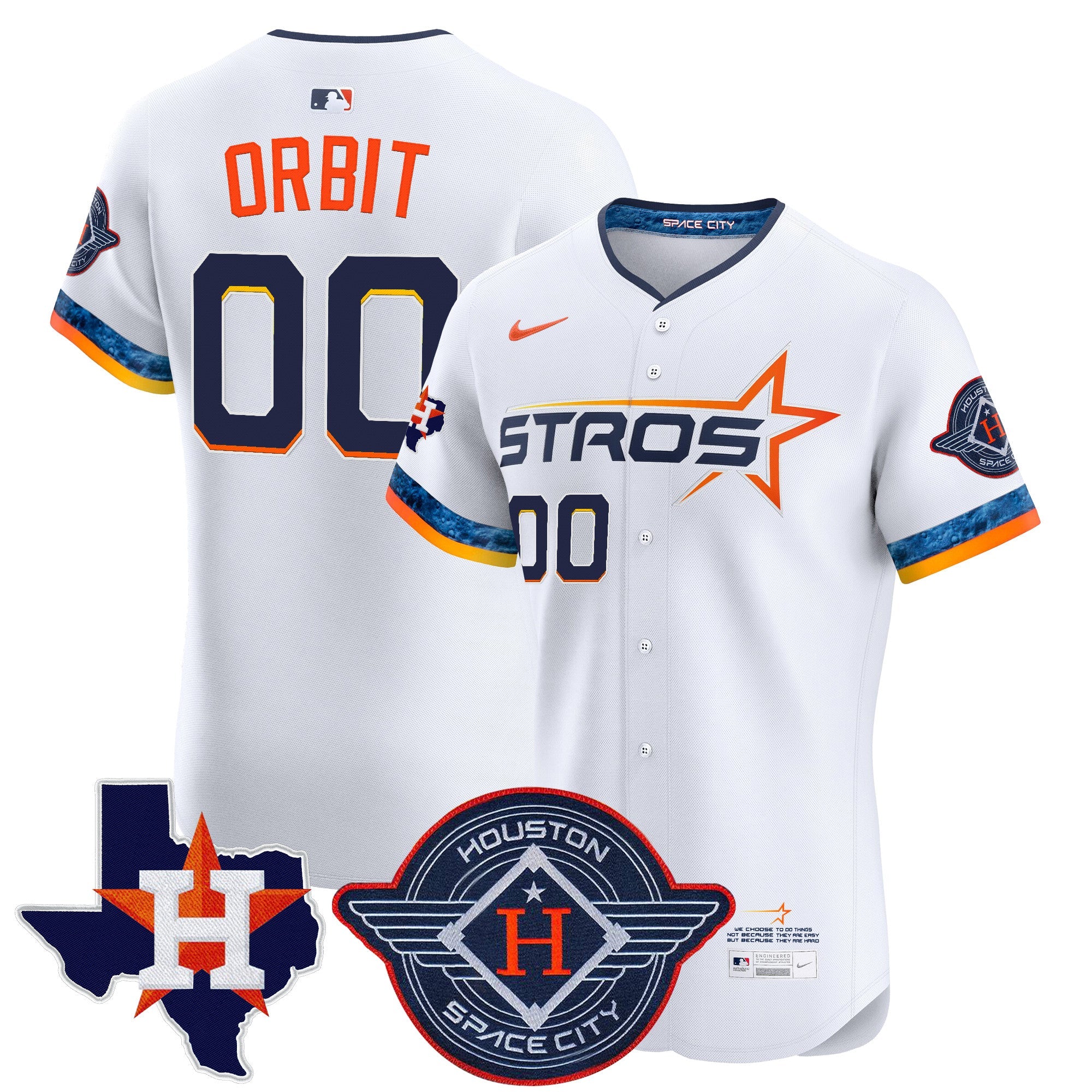 Men’s Houston 2025 City Connect Texas Patch Vapor Premier Elite Jersey