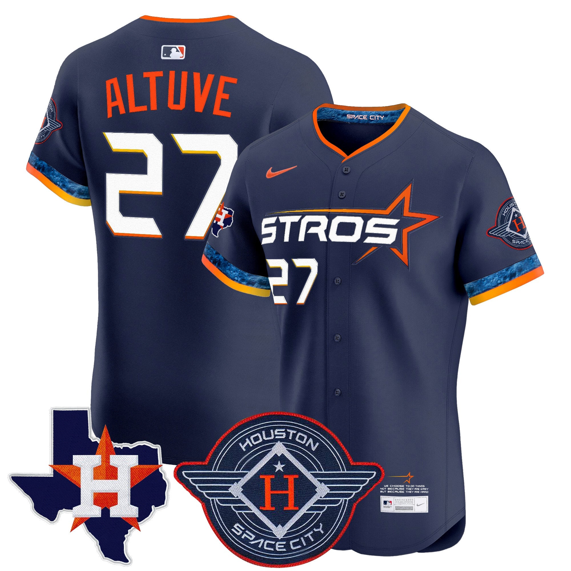 Men’s Houston 2025 City Connect Texas Patch Vapor Premier Elite Jersey