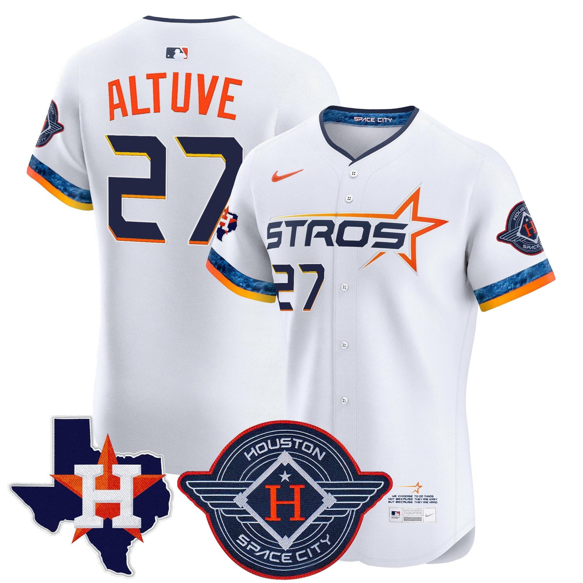 Men’s Houston 2025 City Connect Texas Patch Vapor Premier Elite Jersey