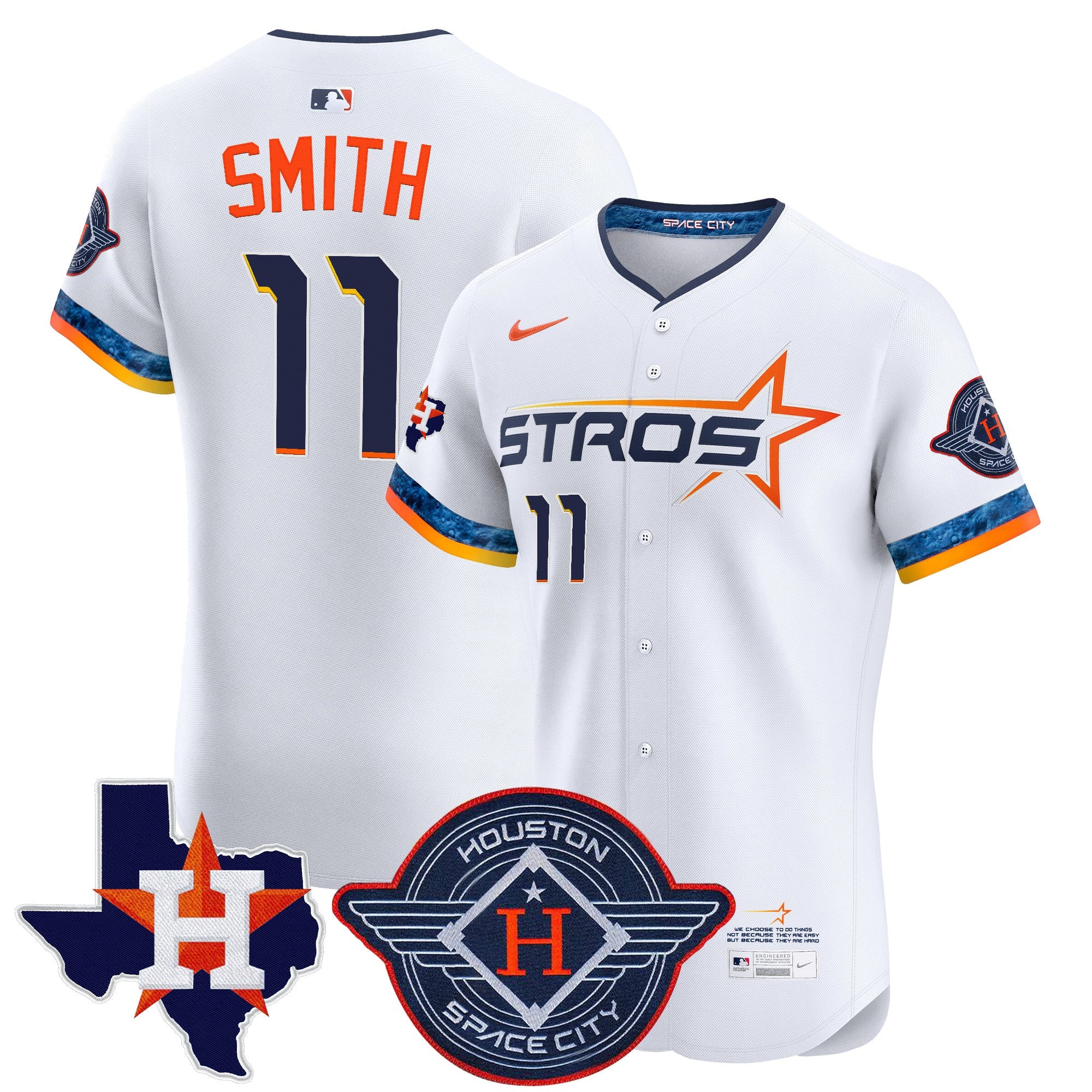Men’s Houston 2025 City Connect Texas Patch Vapor Premier Elite Jersey
