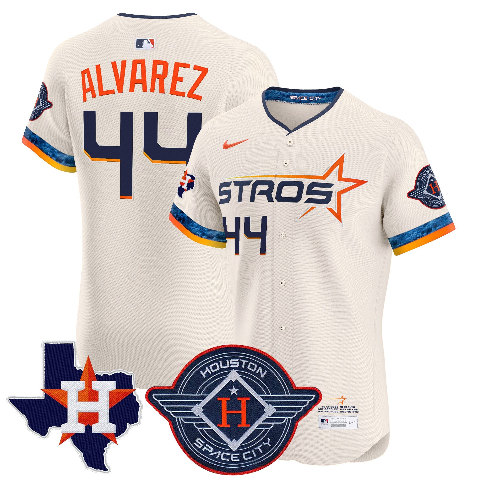 Men’s Houston 2025 City Connect Texas Patch Vapor Premier Elite Jersey