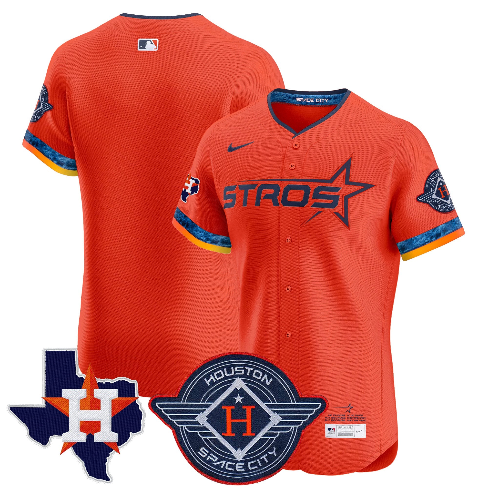 Men’s Houston 2025 City Connect Texas Patch Vapor Premier Elite Jersey