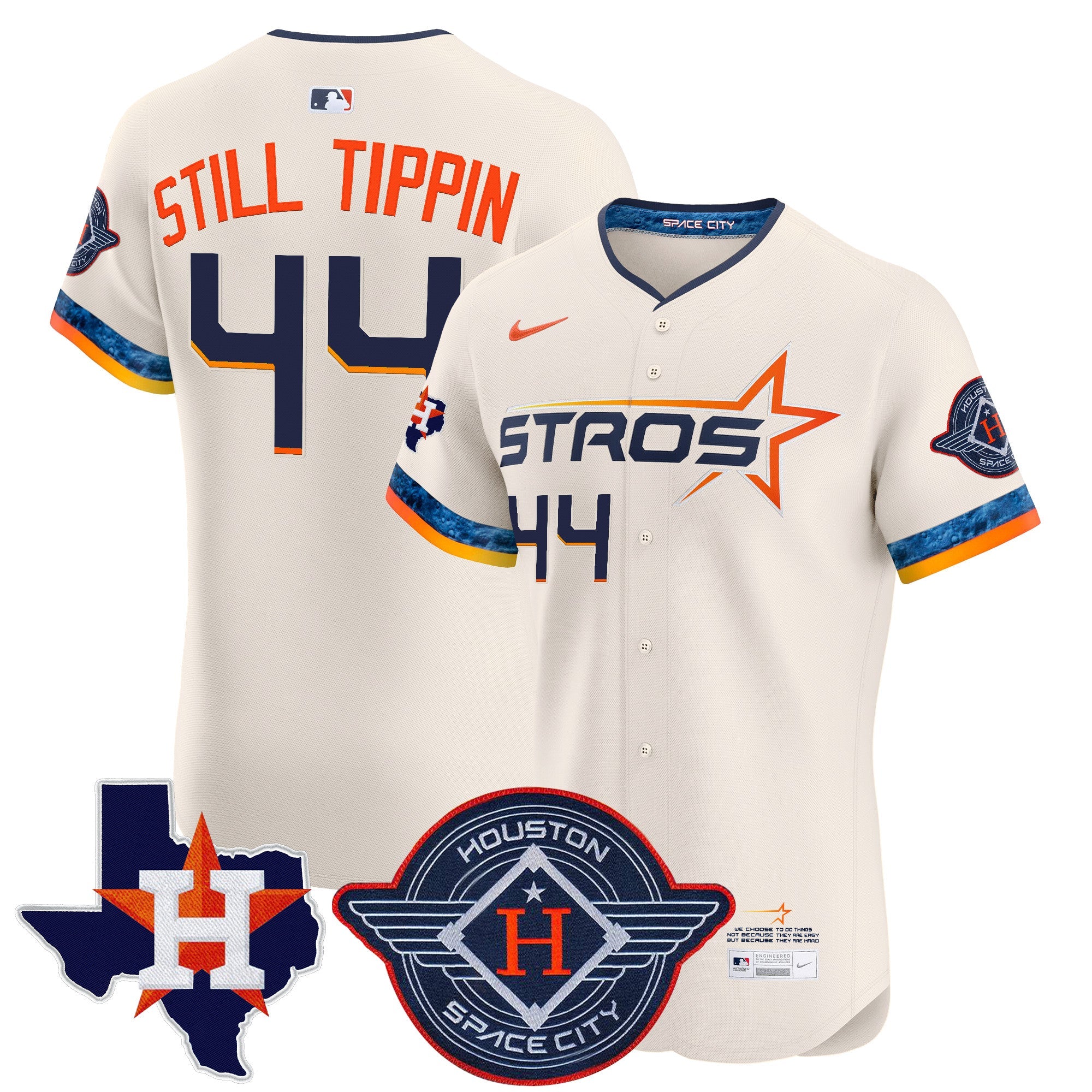 Men’s Houston 2025 City Connect Texas Patch Vapor Premier Elite Jersey