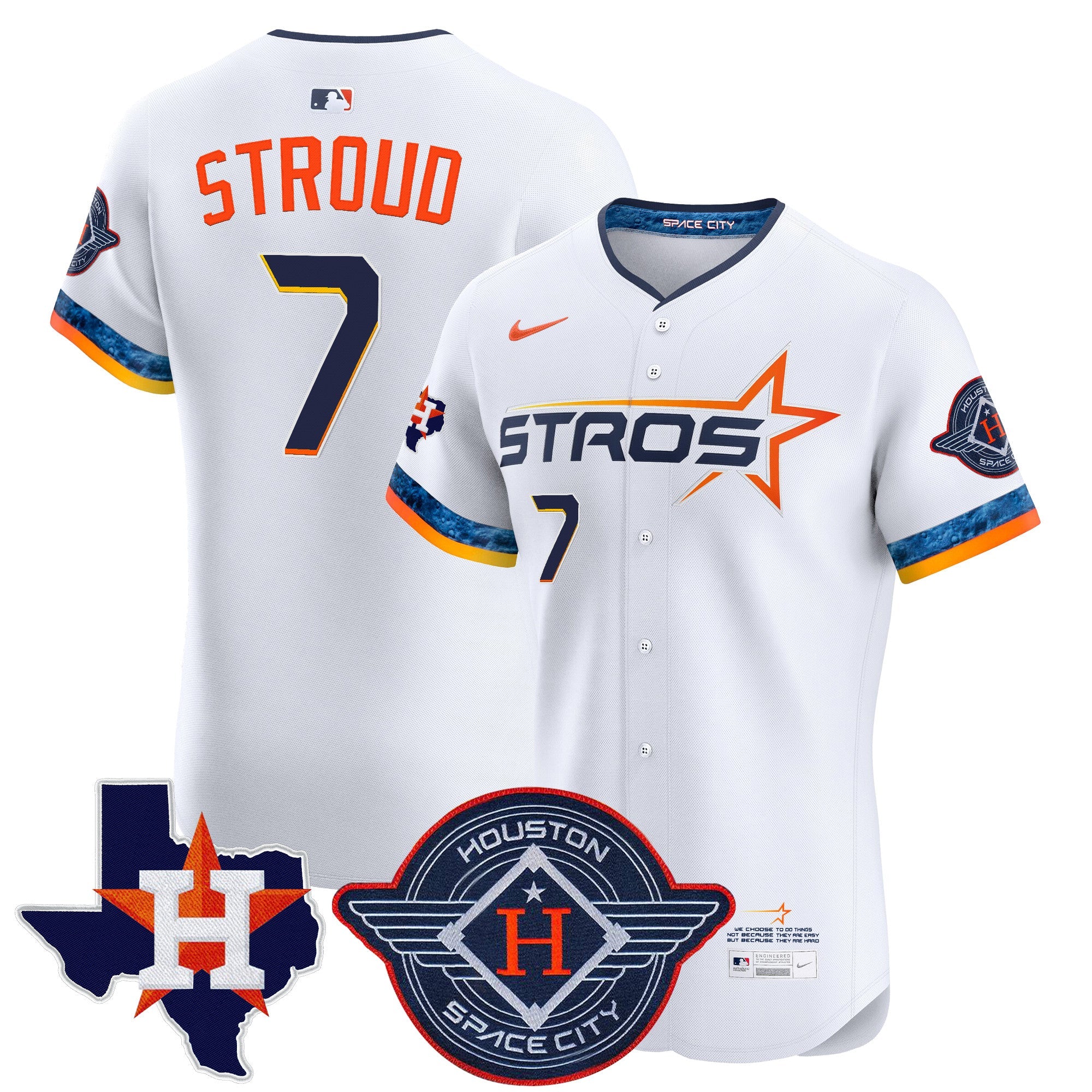 Men’s Houston 2025 City Connect Texas Patch Vapor Premier Elite Jersey