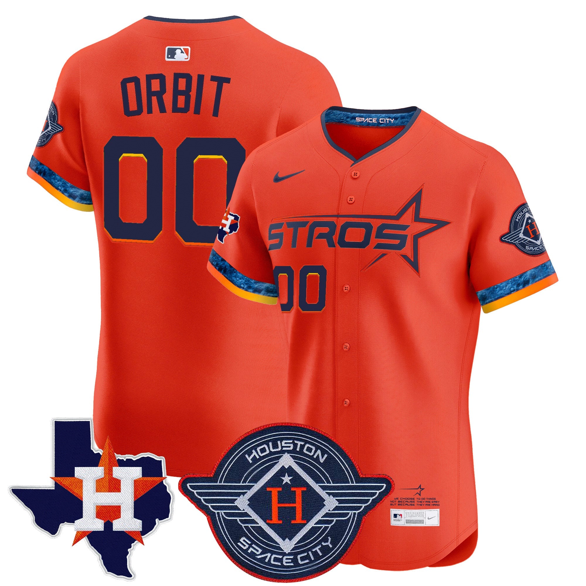 Men’s Houston 2025 City Connect Texas Patch Vapor Premier Elite Jersey