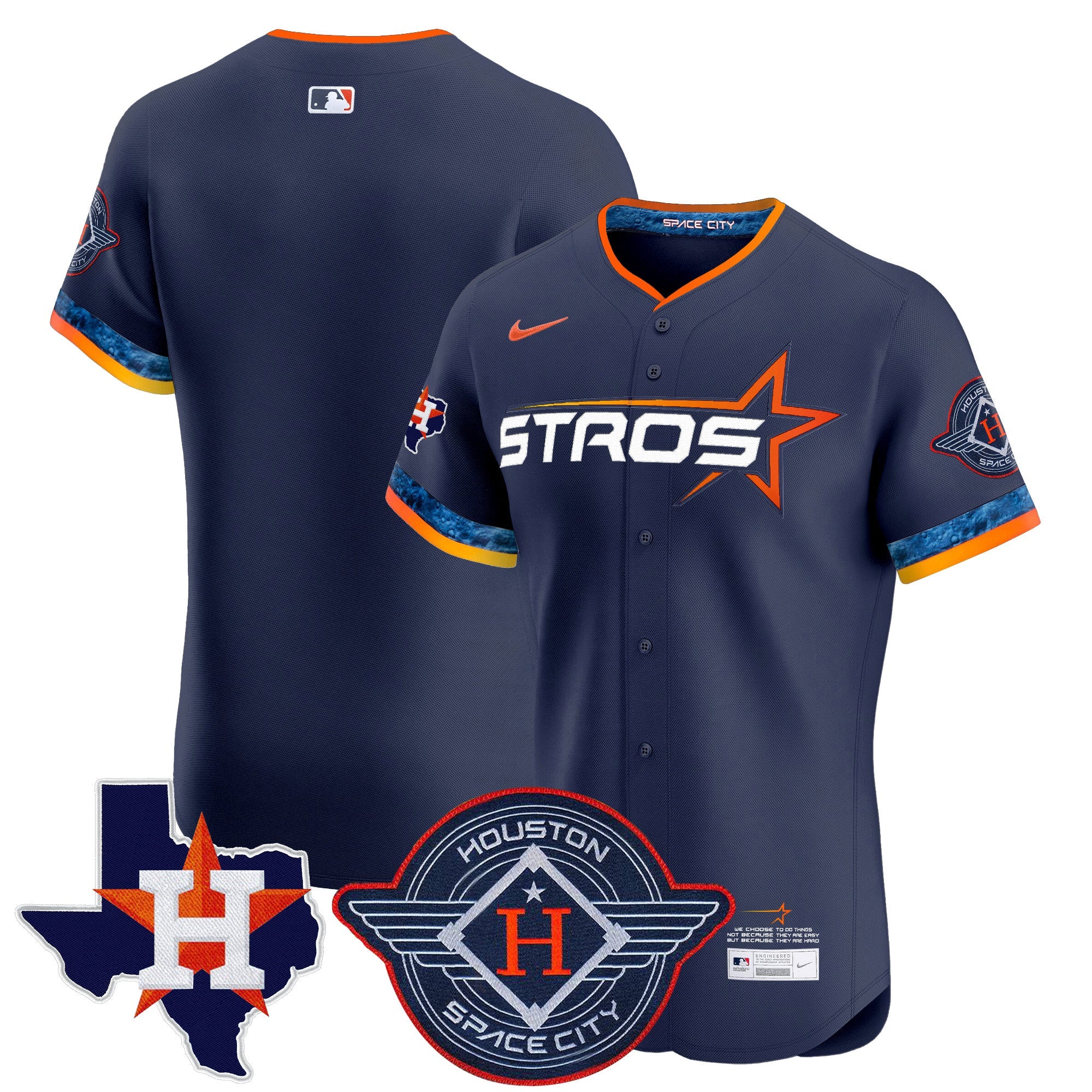 Men’s Houston 2025 City Connect Texas Patch Vapor Premier Elite Jersey