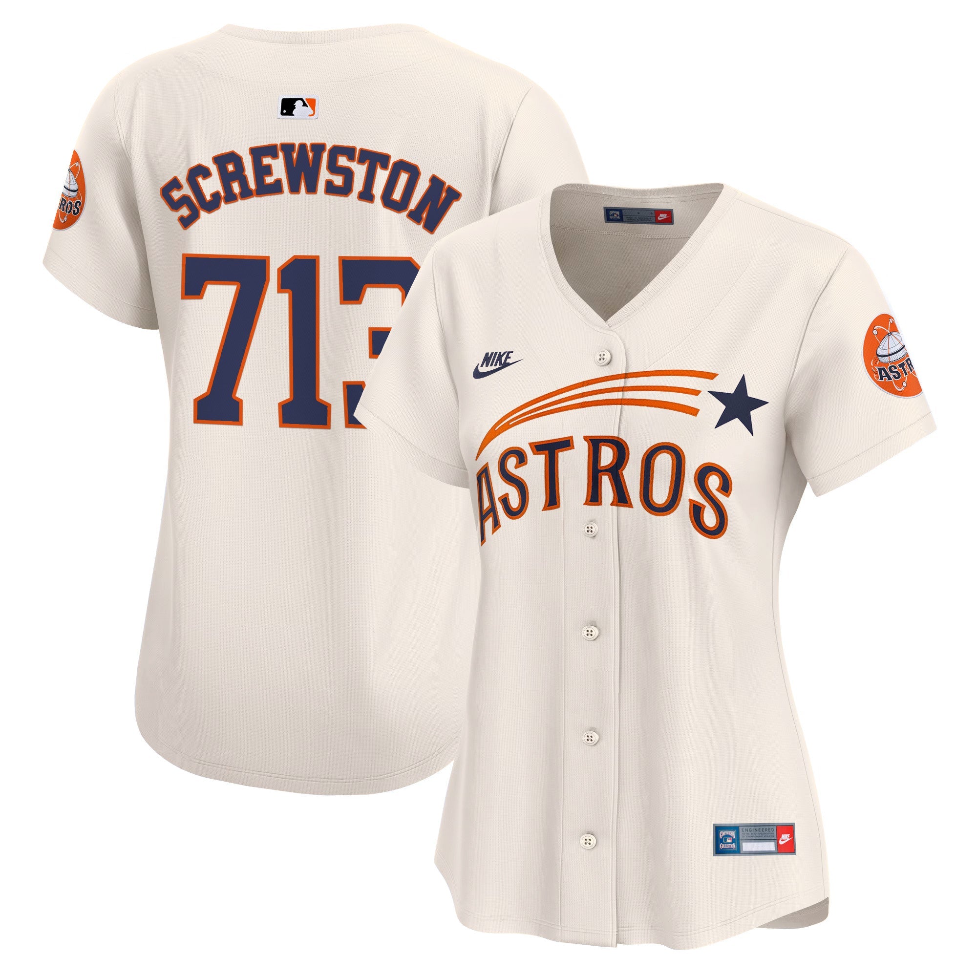 Women’s Houston Throwback Cooperstown Vapor Premier Limited Jersey