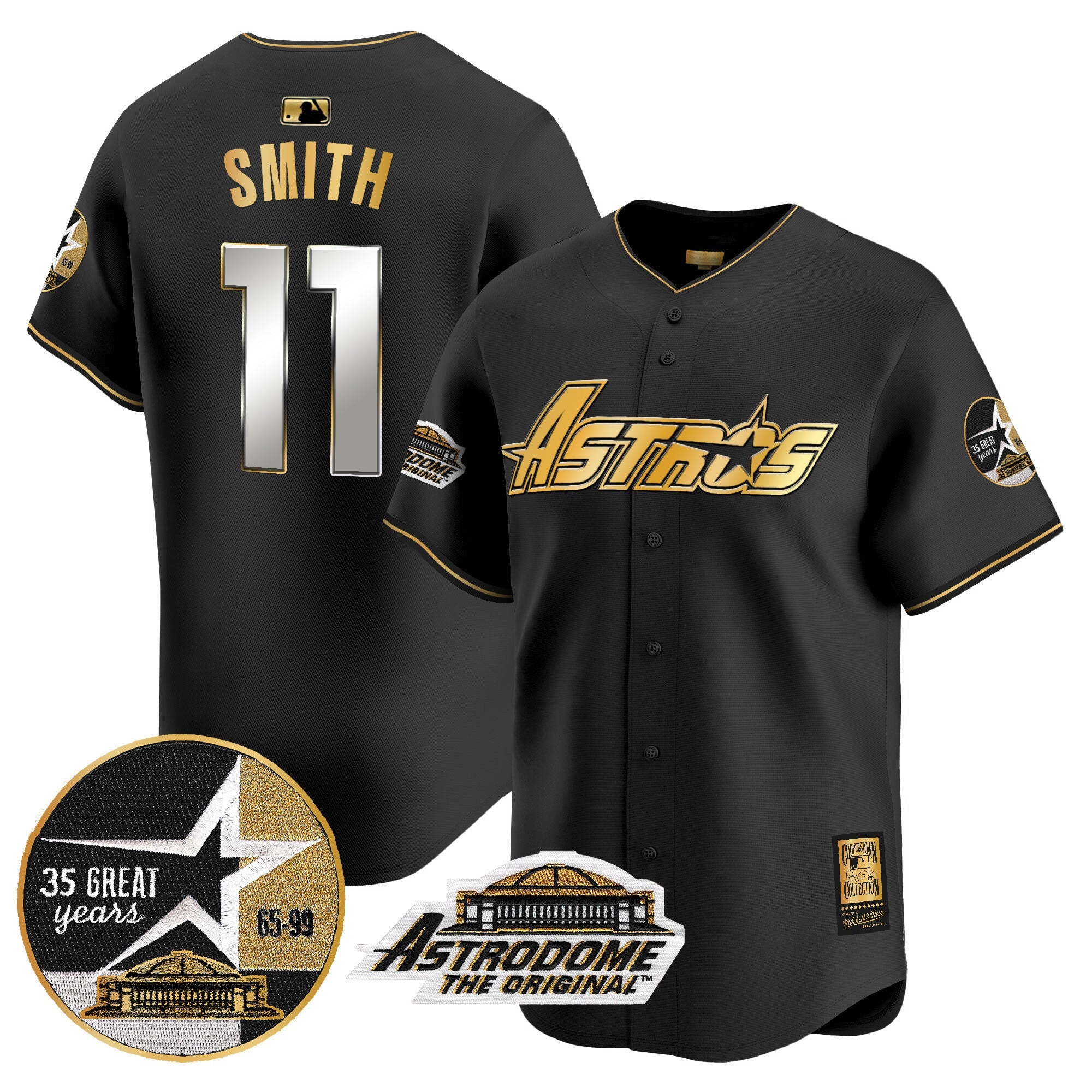 Men’s 1999 Throwback 35th & Astrodome Patch Vapor Premier Limited Jersey V3