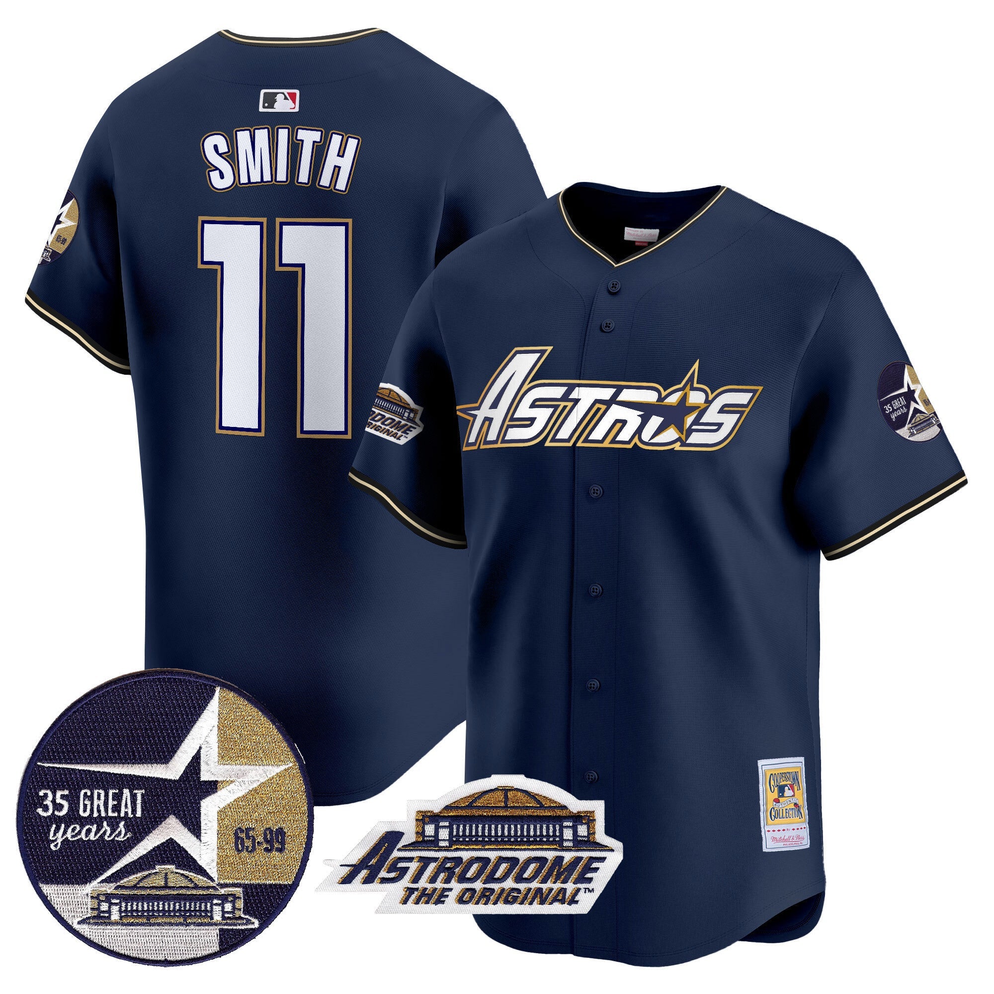 Men’s 1999 Throwback 35th & Astrodome Patch Vapor Premier Limited Jersey V3
