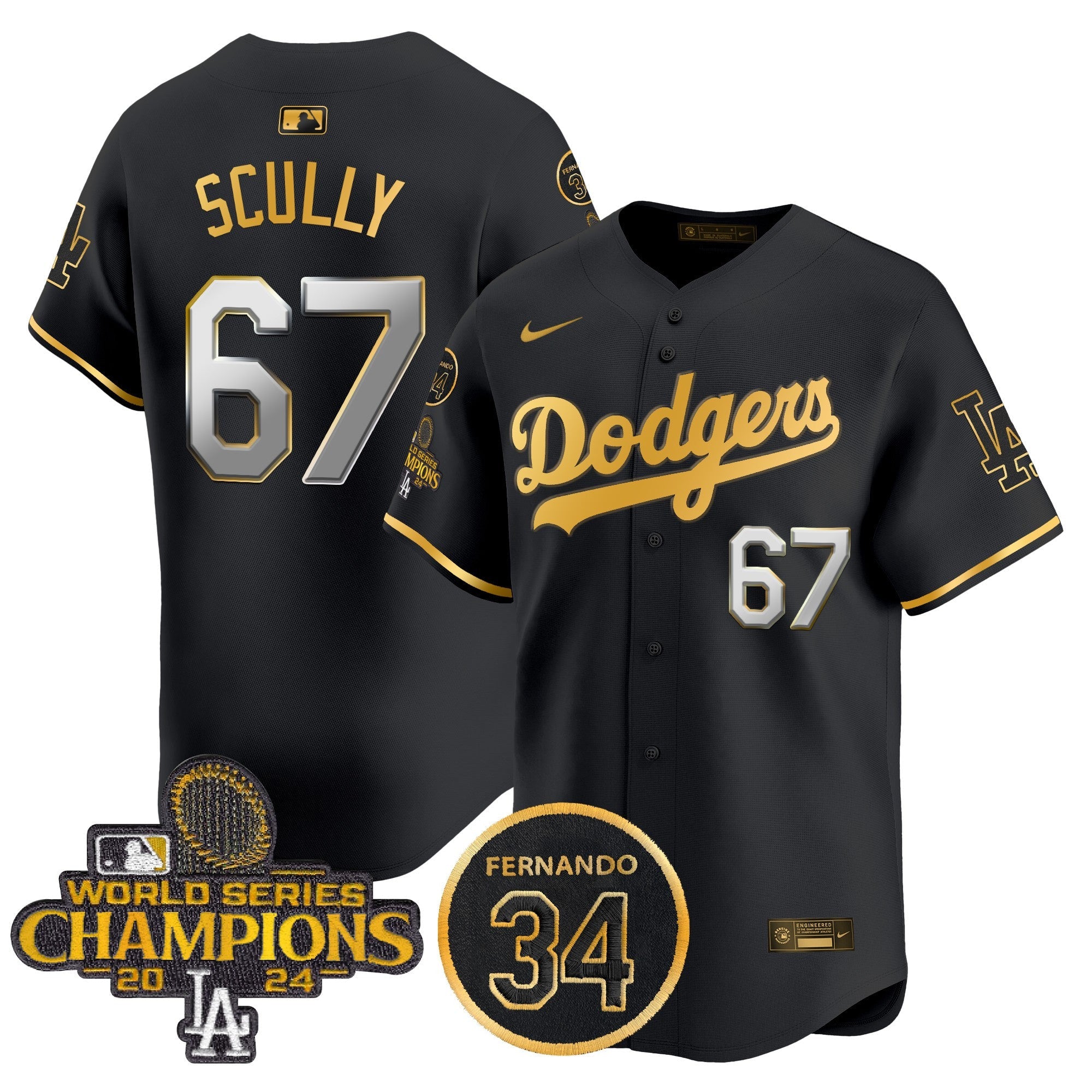 Men’s 2025 #34 Fernando Patch Gold Vapor Premier Limited Jersey