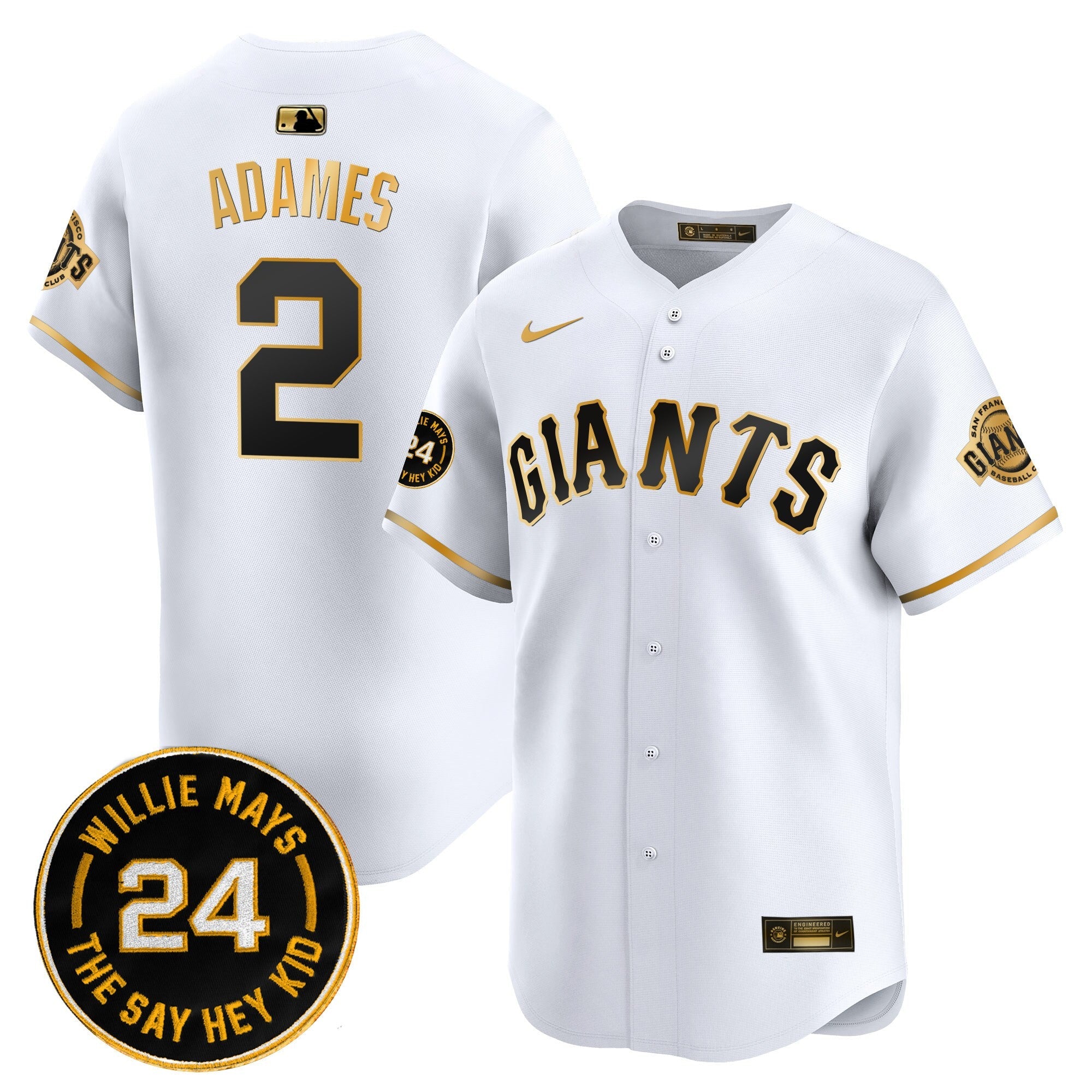Men’s San Francisco 2025 Willie Mays Patch Vapor Premier Limited Jersey