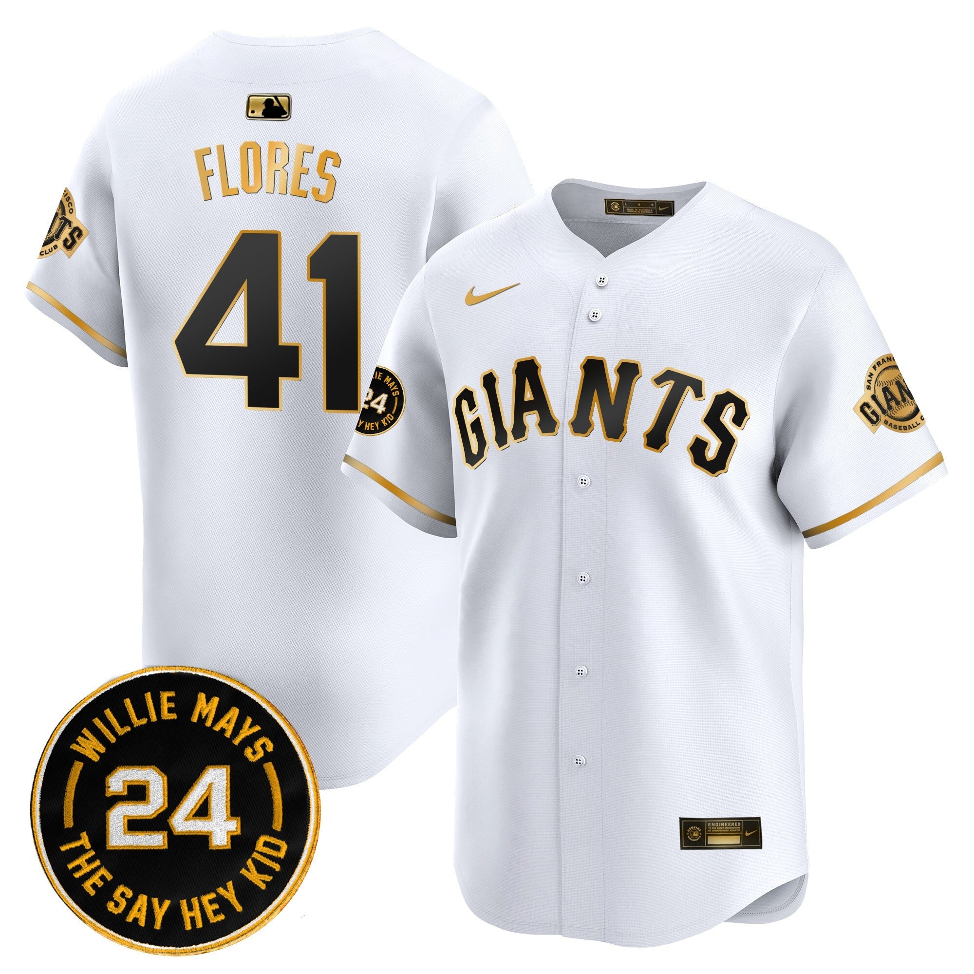 Men’s San Francisco 2025 Willie Mays Patch Vapor Premier Limited Jersey