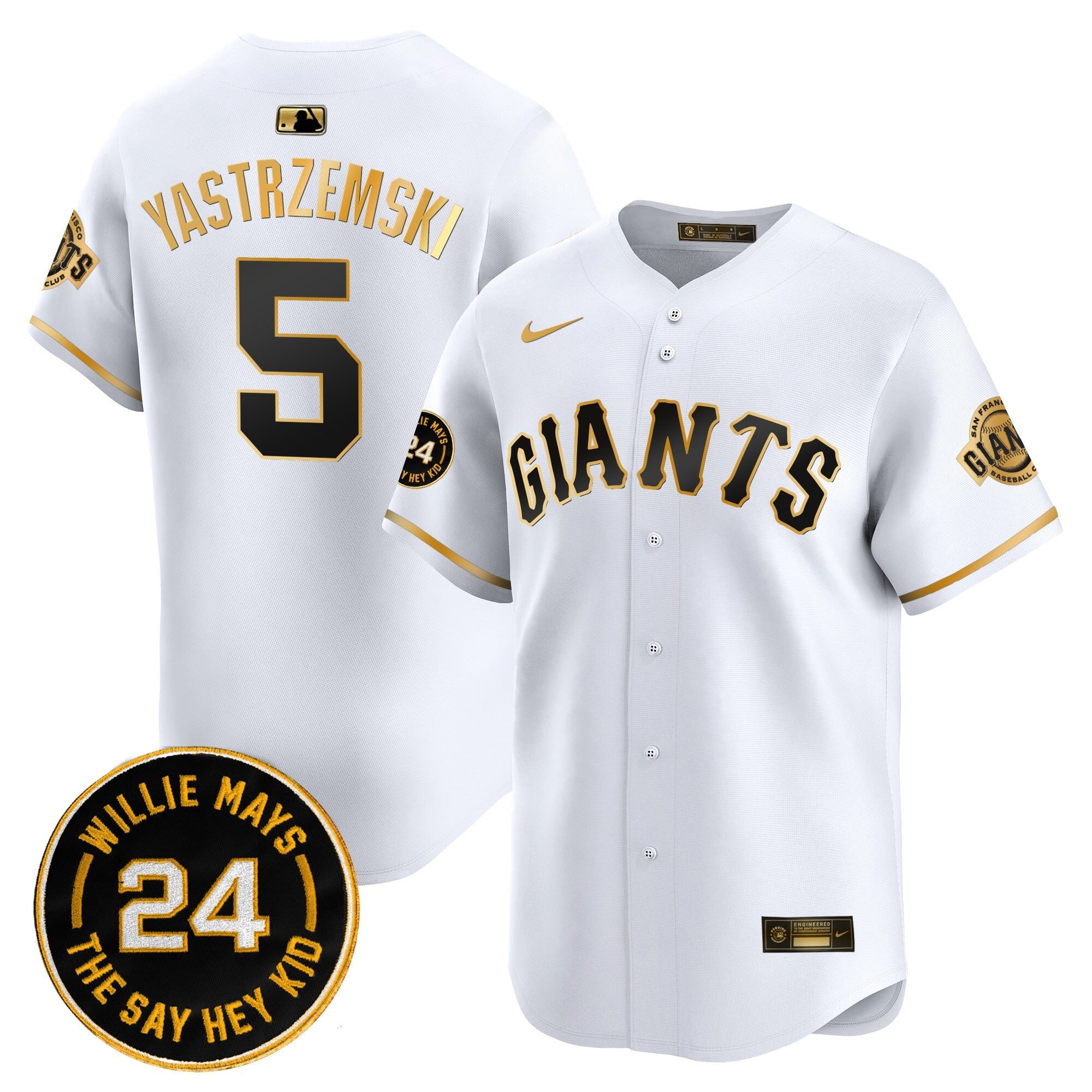 Men’s San Francisco 2025 Willie Mays Patch Vapor Premier Limited Jersey