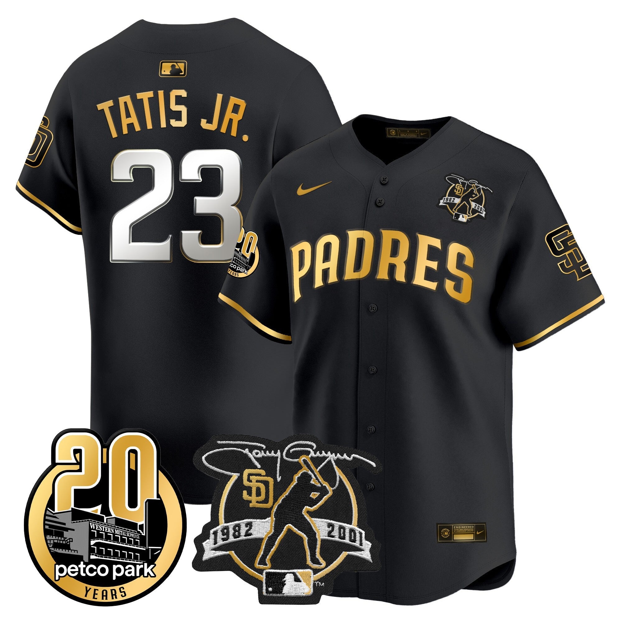 Men’s Tony Gwynn & Petco Park 20th Patch Vapor Premier Limited Jersey