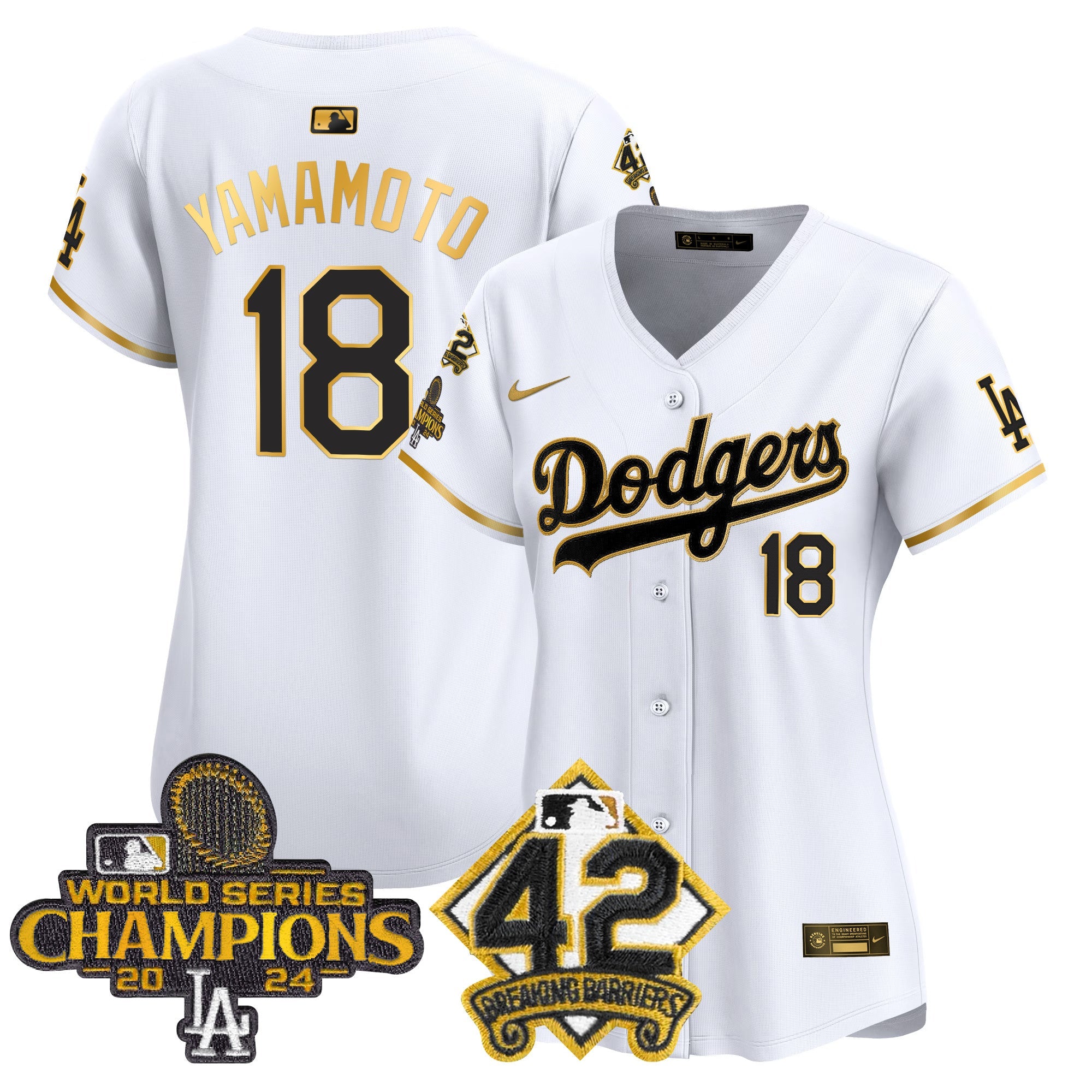 Women’s 2024 World Series Champions & Jackie Robinson Patch Vapor Premier Limited Jersey
