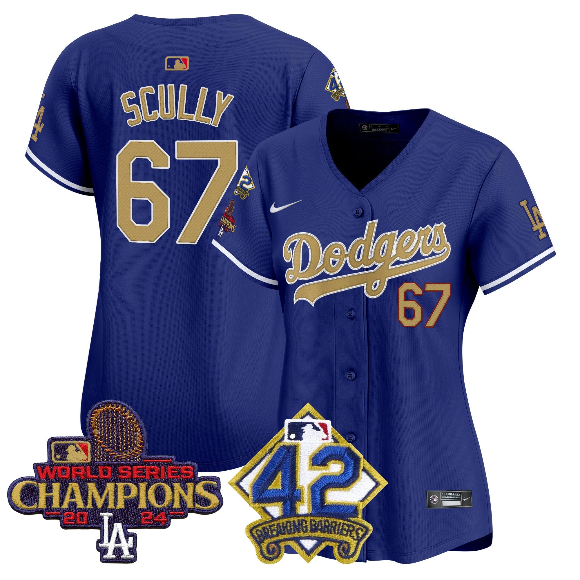 Women’s 2024 World Series Champions & Jackie Robinson Patch Vapor Premier Limited Jersey