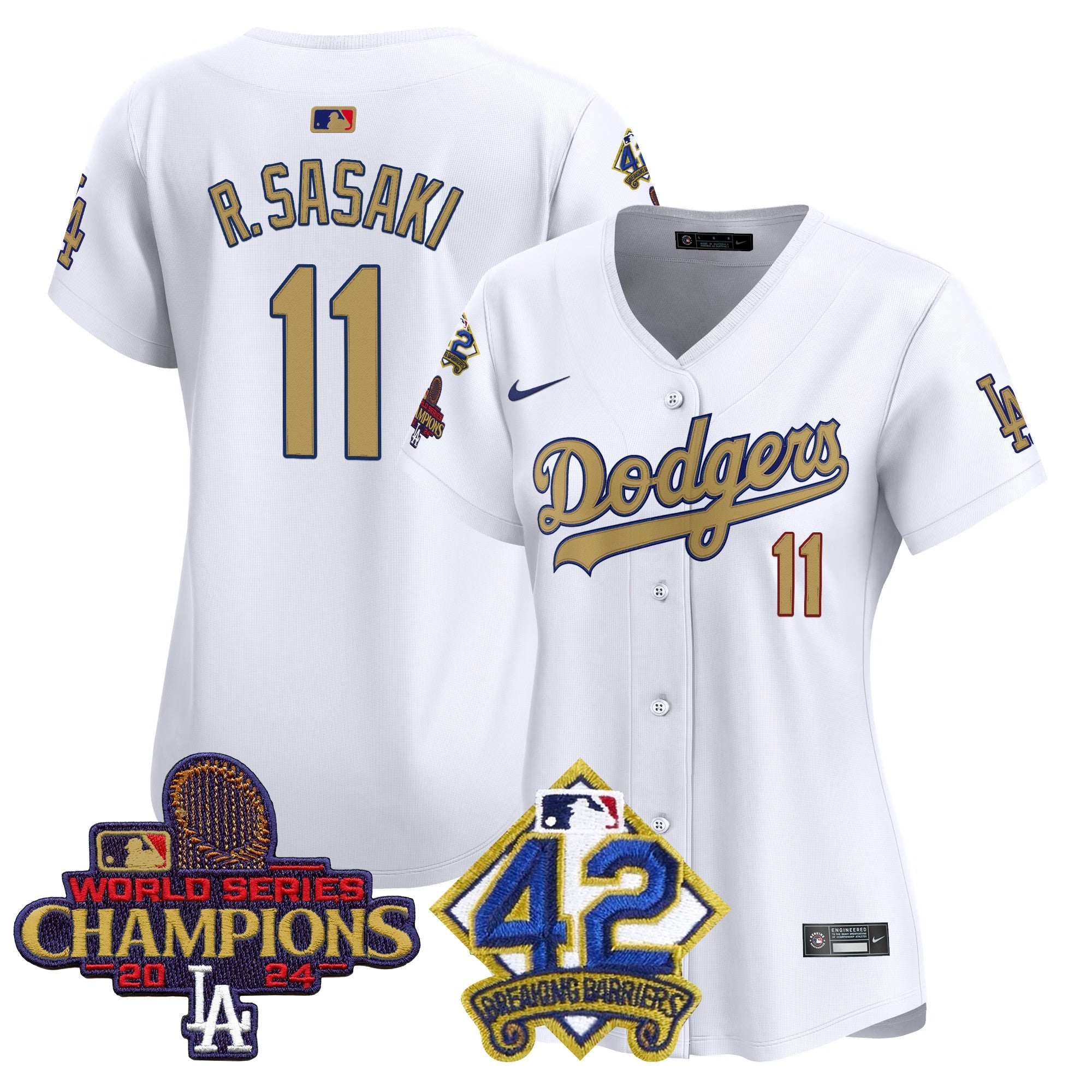 Women’s 2024 World Series Champions & Jackie Robinson Patch Vapor Premier Limited Jersey