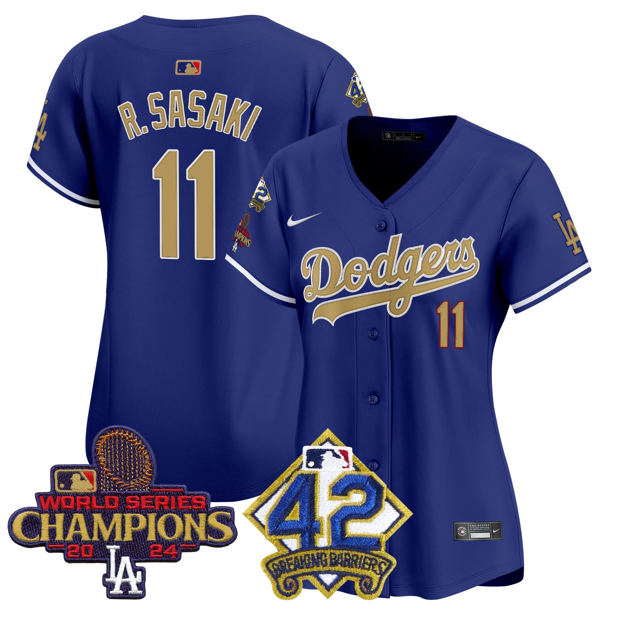 Women’s 2024 World Series Champions & Jackie Robinson Patch Vapor Premier Limited Jersey