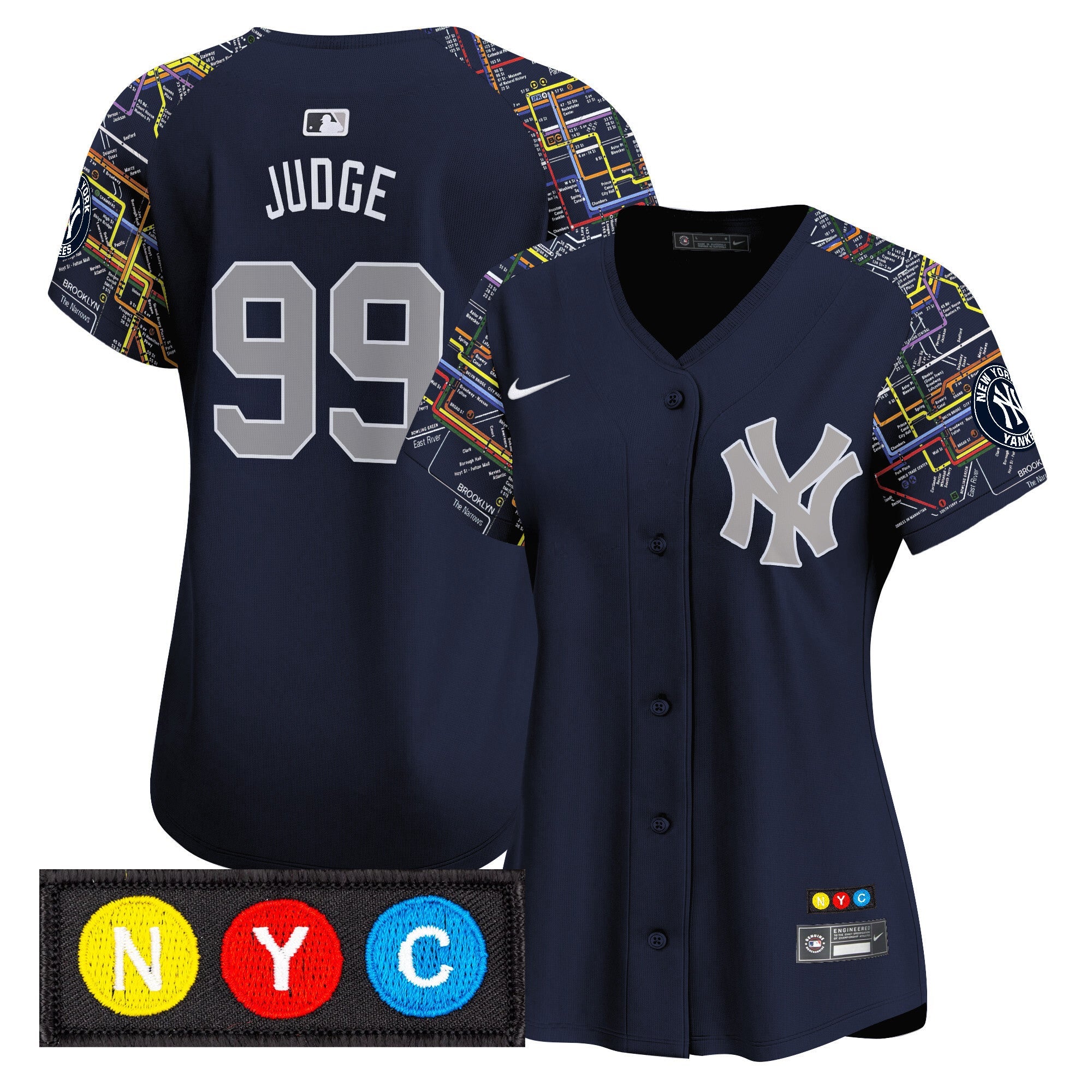 Women’s New York Subway Style Vapor Premier Limited Jersey – Stitched