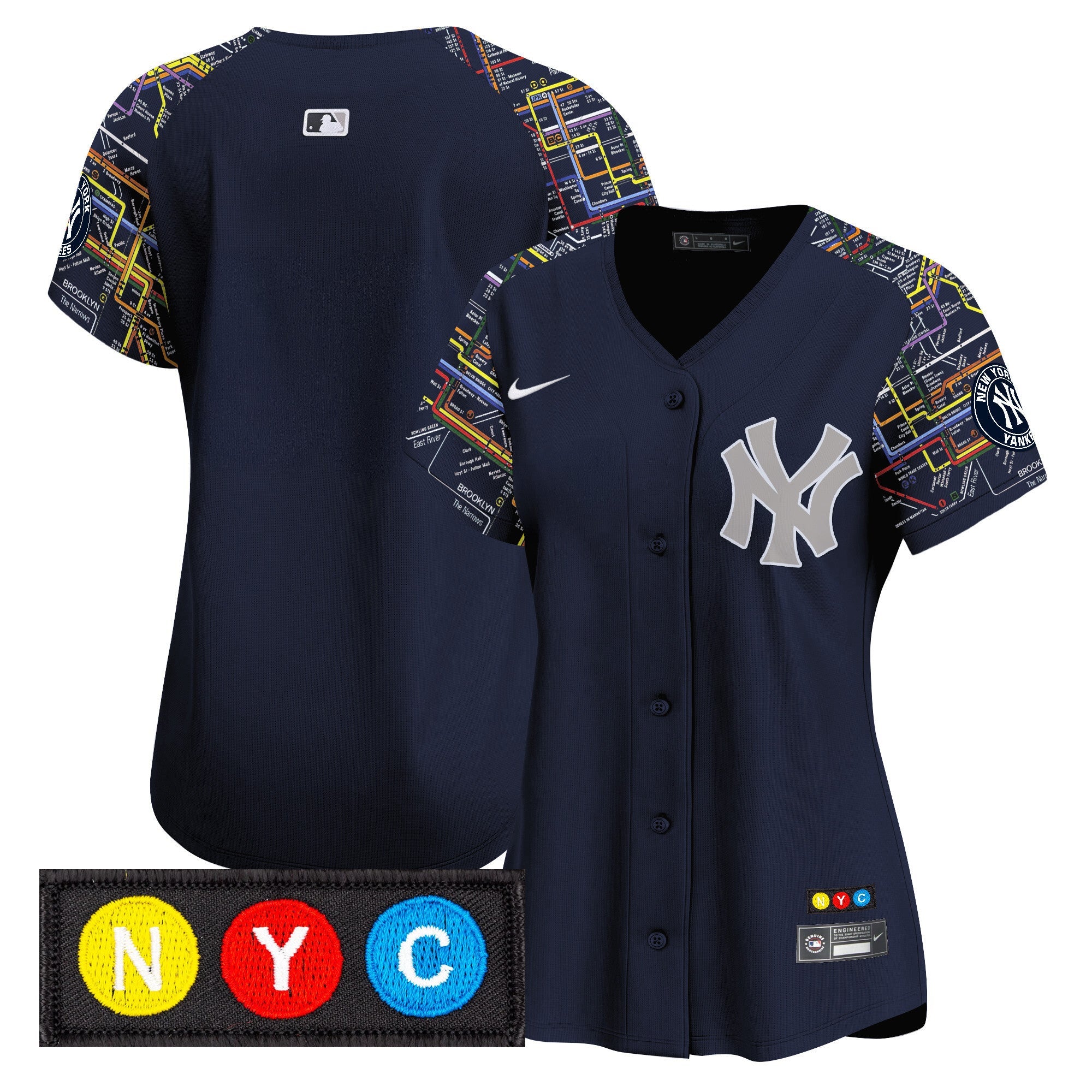 Women’s New York Subway Style Vapor Premier Limited Jersey – Stitched