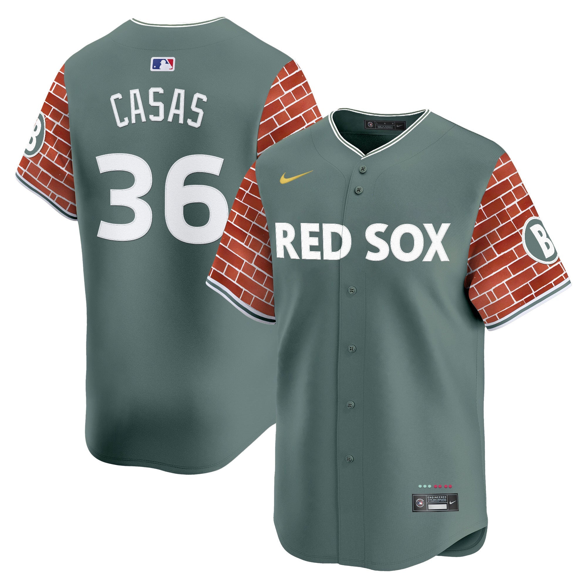 Men’s Boston 2025 Fenway Red Brick Style Vapor Premier Limited Jersey – Stitched
