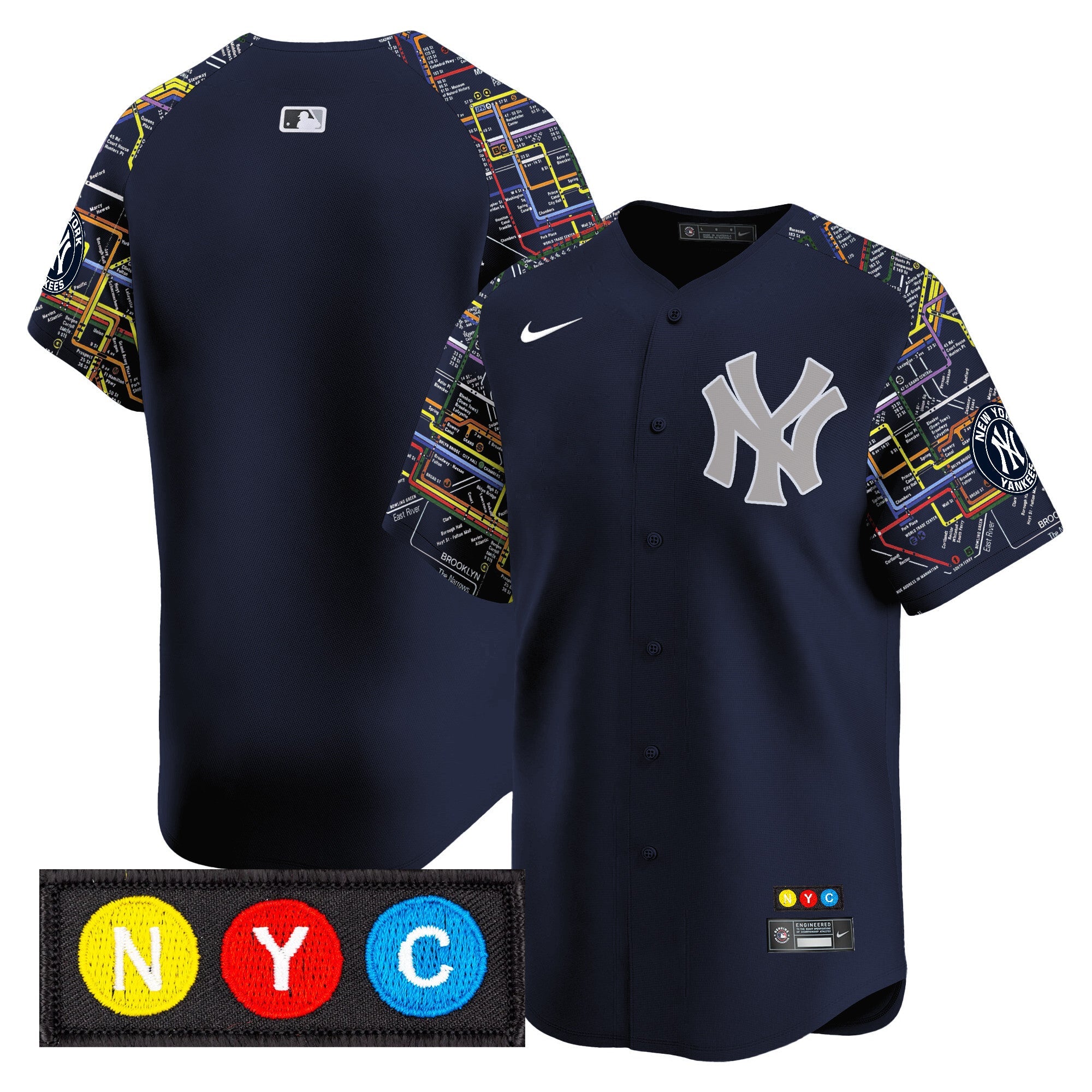 Men’s New York Subway Style Vapor Premier Limited Jersey – Stitched