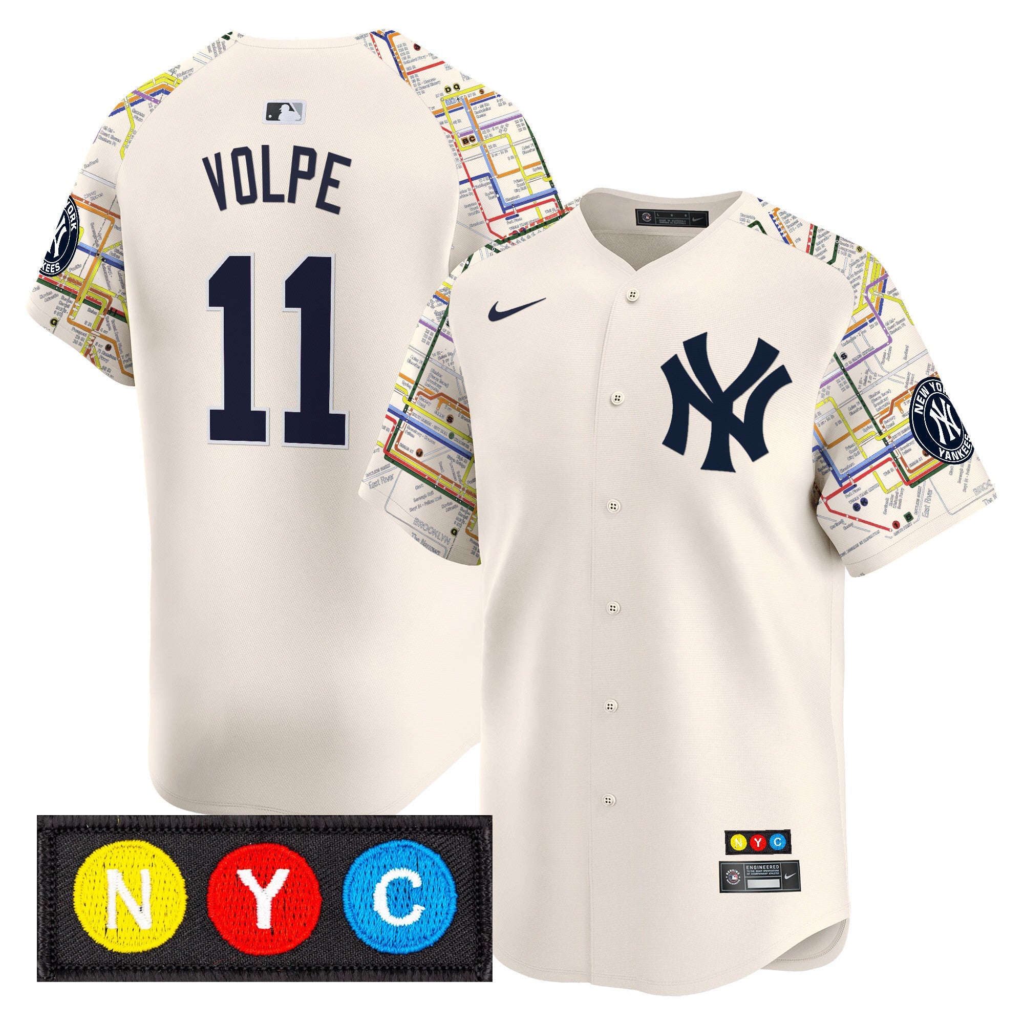 Men’s New York Subway Style Vapor Premier Limited Jersey – Stitched