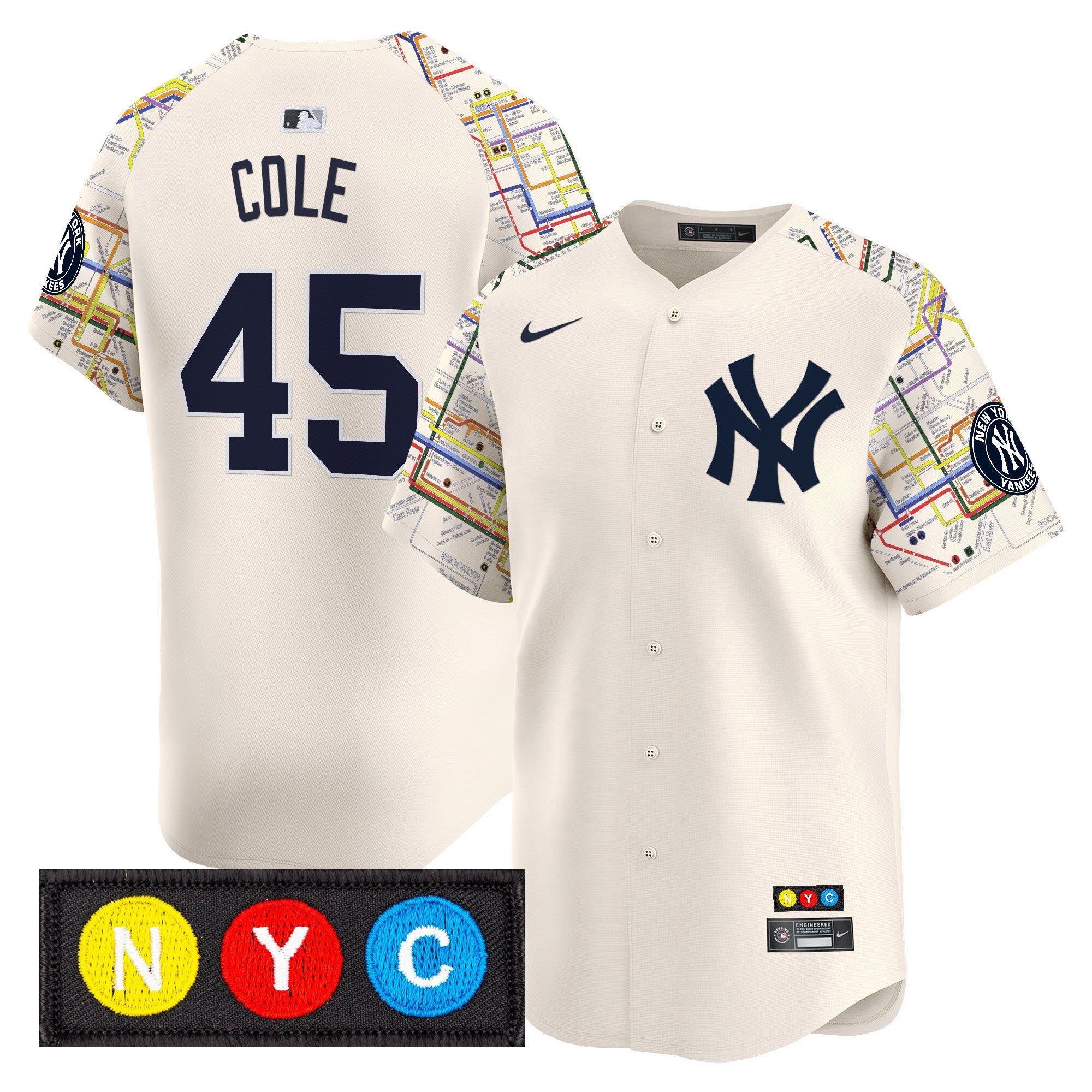 Men’s New York Subway Style Vapor Premier Limited Jersey – Stitched